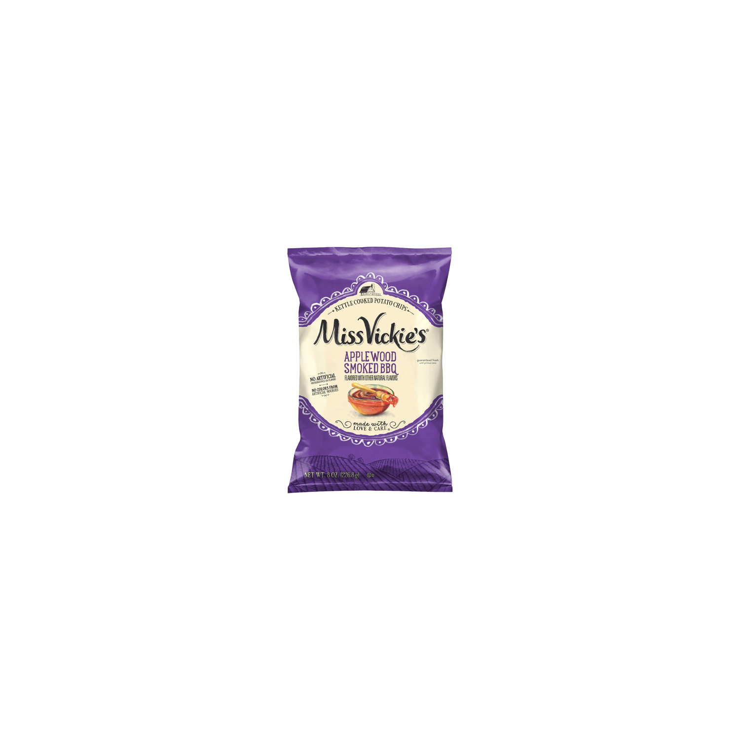 Miss Vickie's Kettle Cooked Potato Chips Applewood Smoked BBQ - 8 Ounce Image 1 of 3