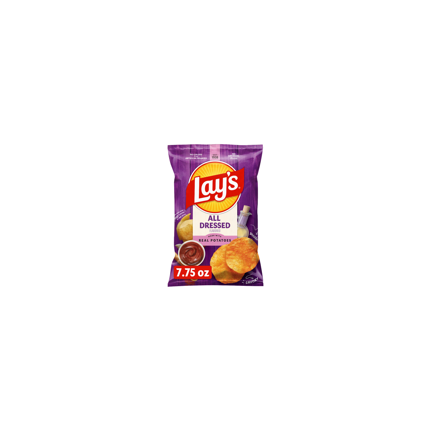 Lay's All Dressed Flavored Potato Chips - 7.75 Ounce Image 1 of 3