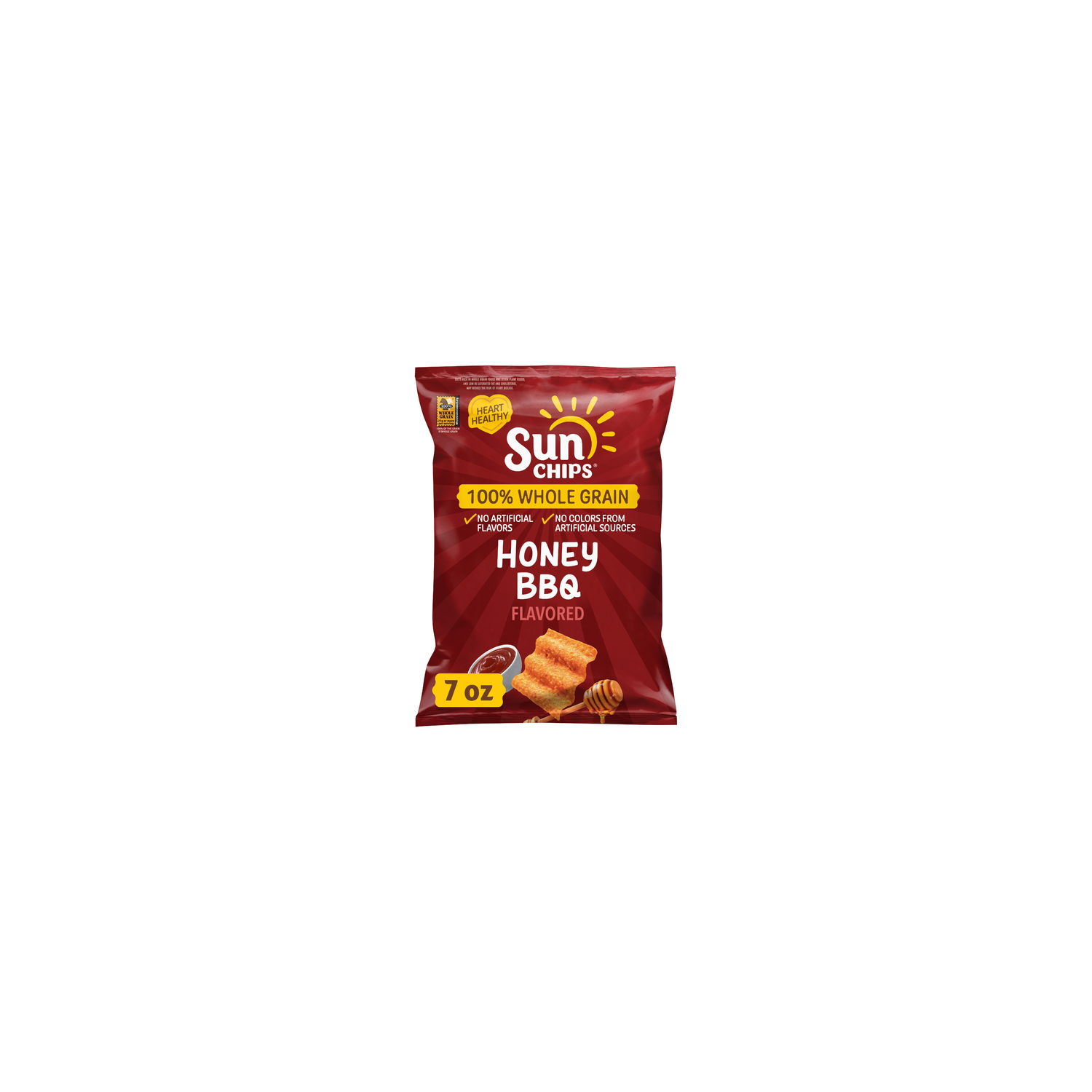SunChips Whole Grain Snacks Honey BBQ Flavored - 7 Ounce Image 1 of 3