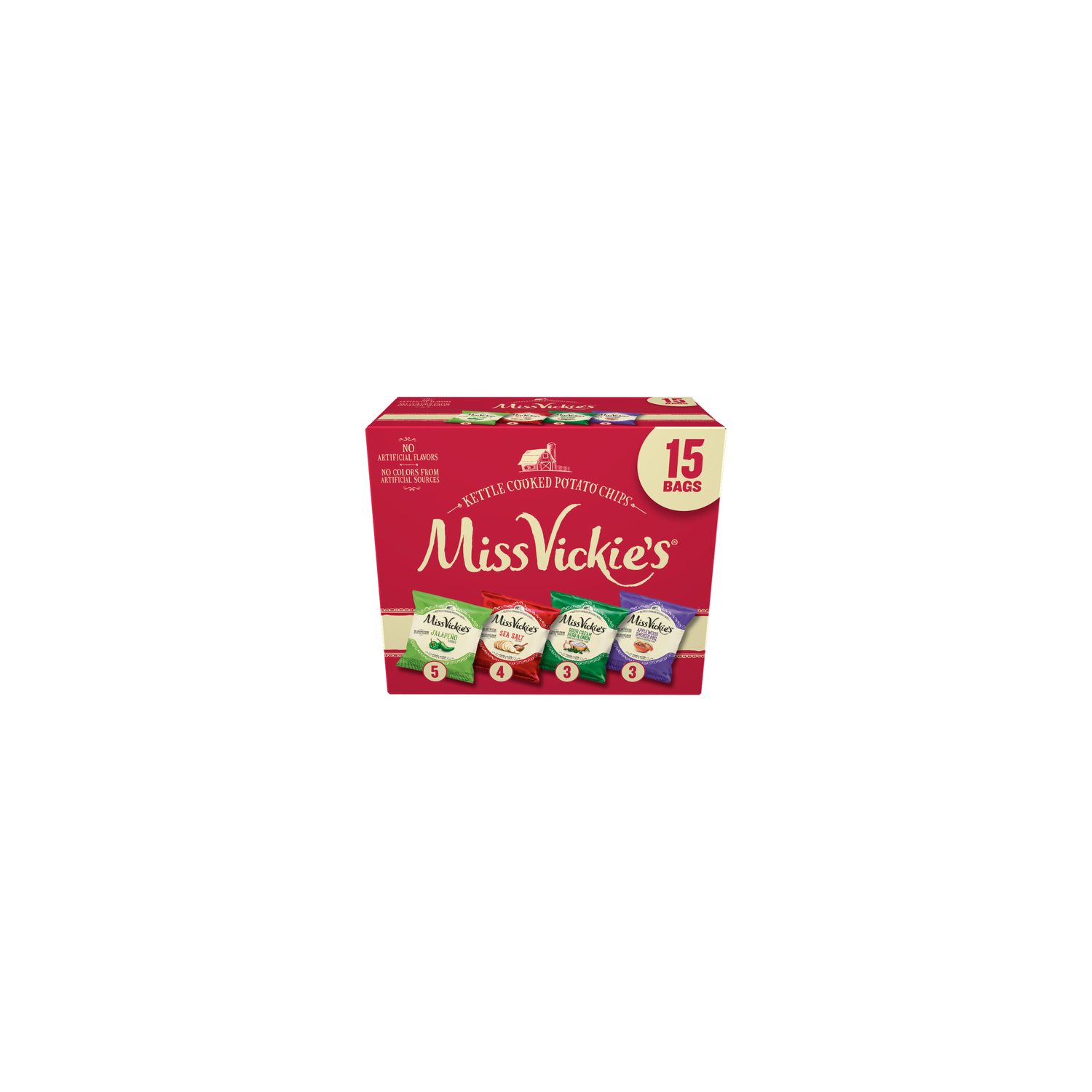 Miss Vickie's Kettle Cooked Potato Chips Variety Pack - 15 Ounce Image 1 of 3