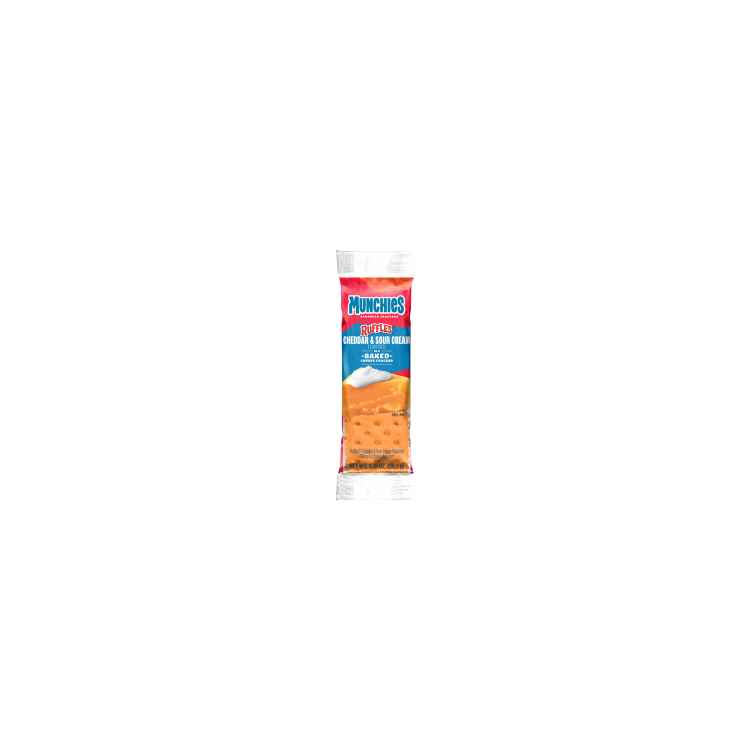 Munchies Sandwich Crackers Ruffles Cheddar & Sour Cream Flavored - 1.38 Ounce Image 1 of 3