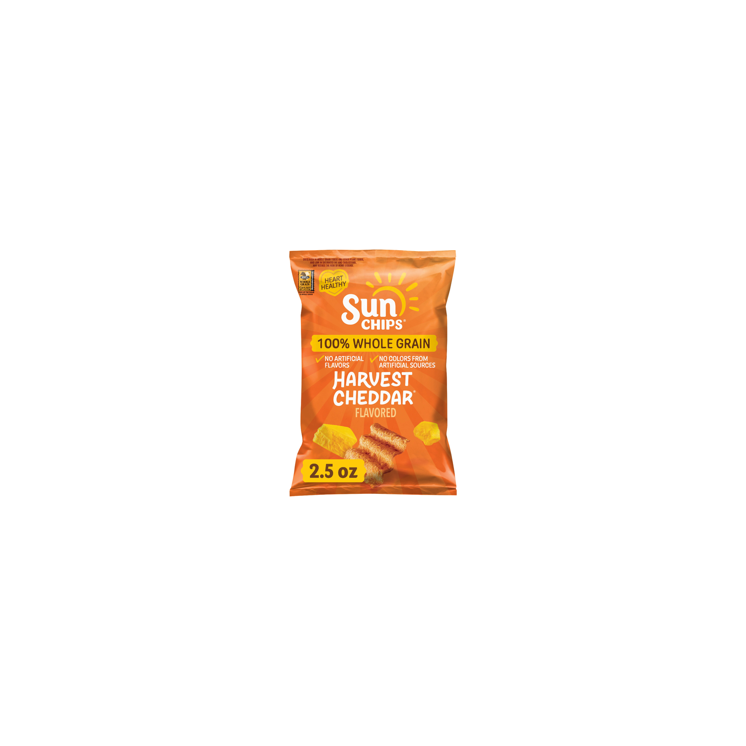 SunChips Harvest Cheddar Flavored Whole Grain Snacks - 2.5 Ounce Image 1 of 3