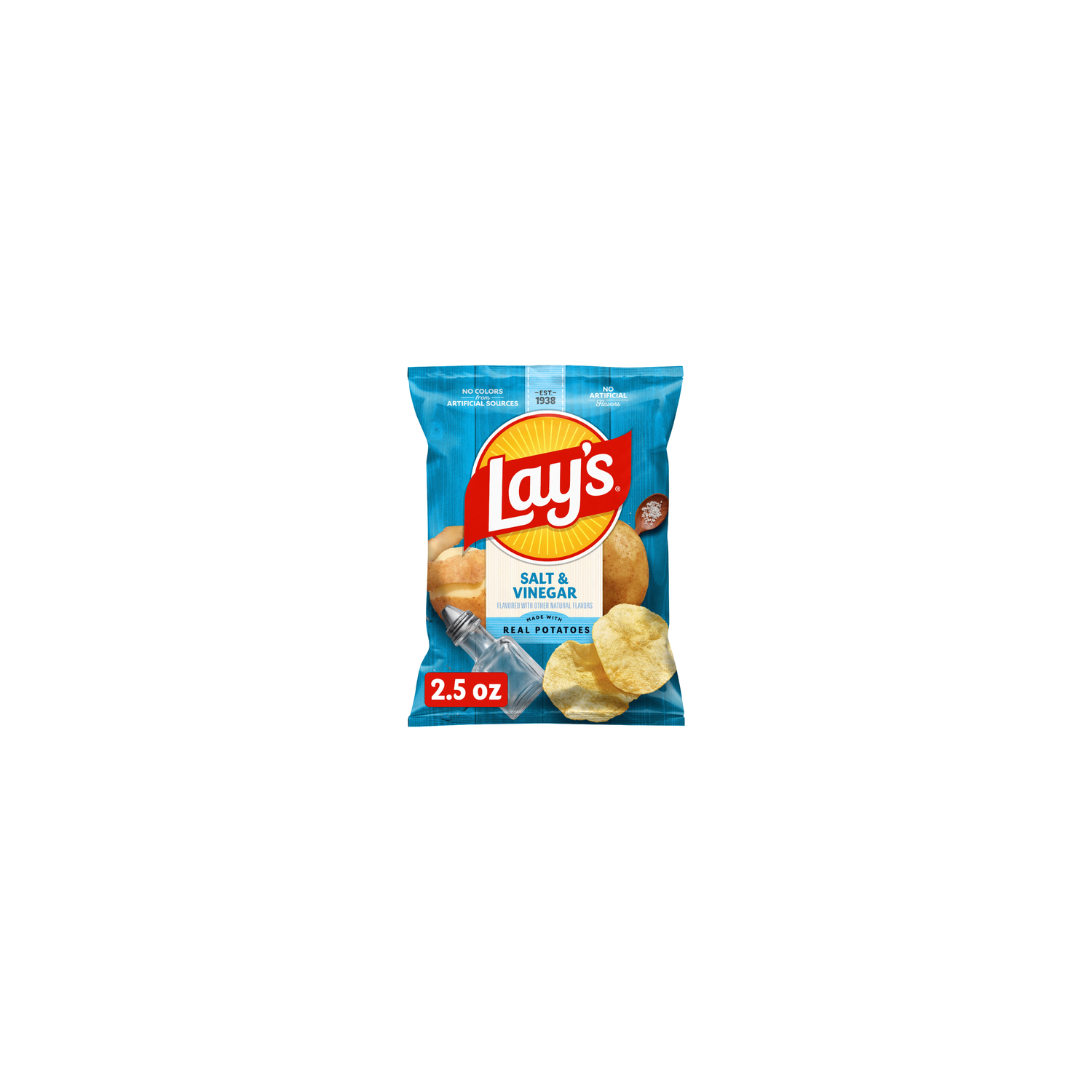 Lay's Salt & Vinegar Flavored Potato Chips - 2.5 Ounce Image 1 of 3