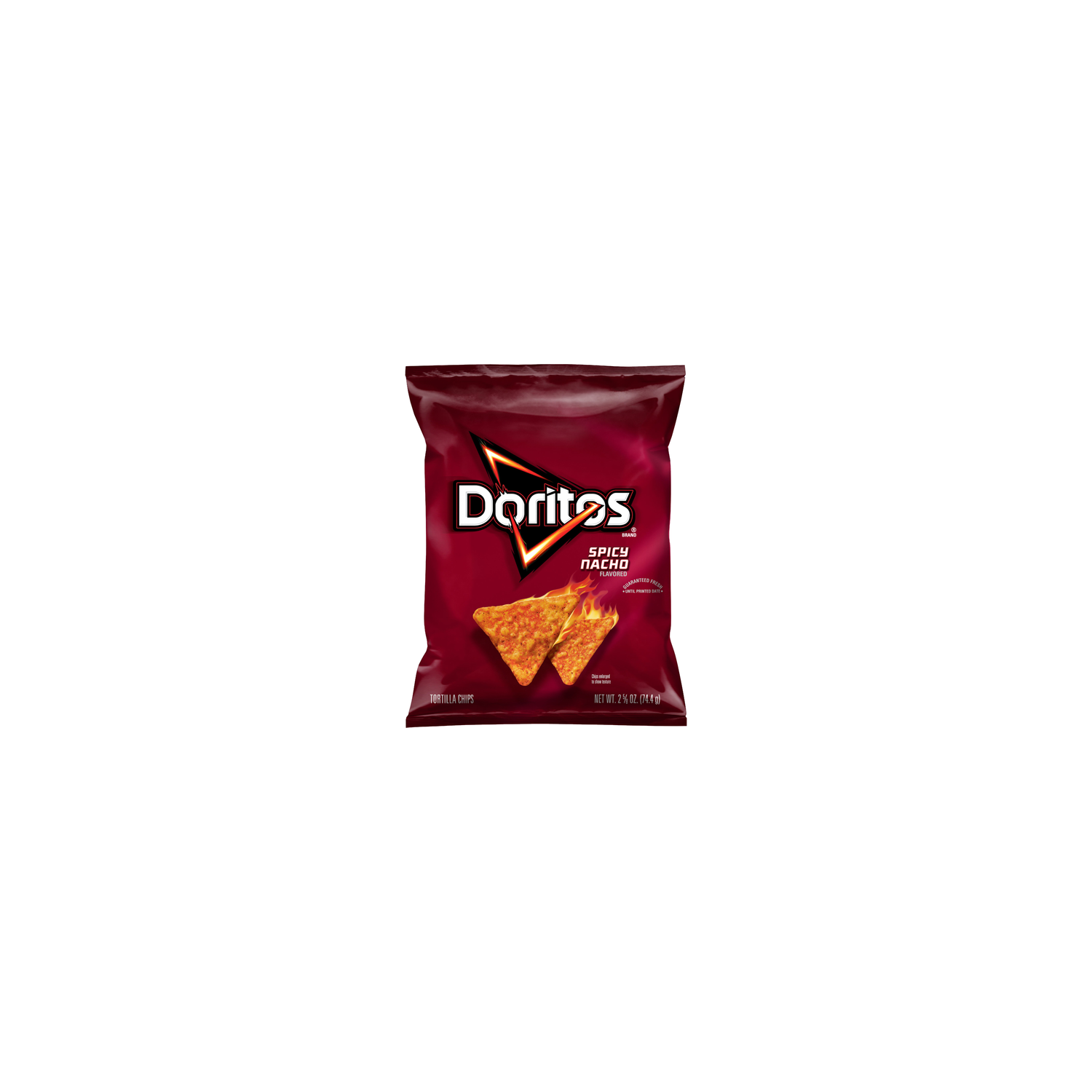 Doritos Spicy Nacho Flavored Tortilla Chips - 2.63 Ounce Image 1 of 3