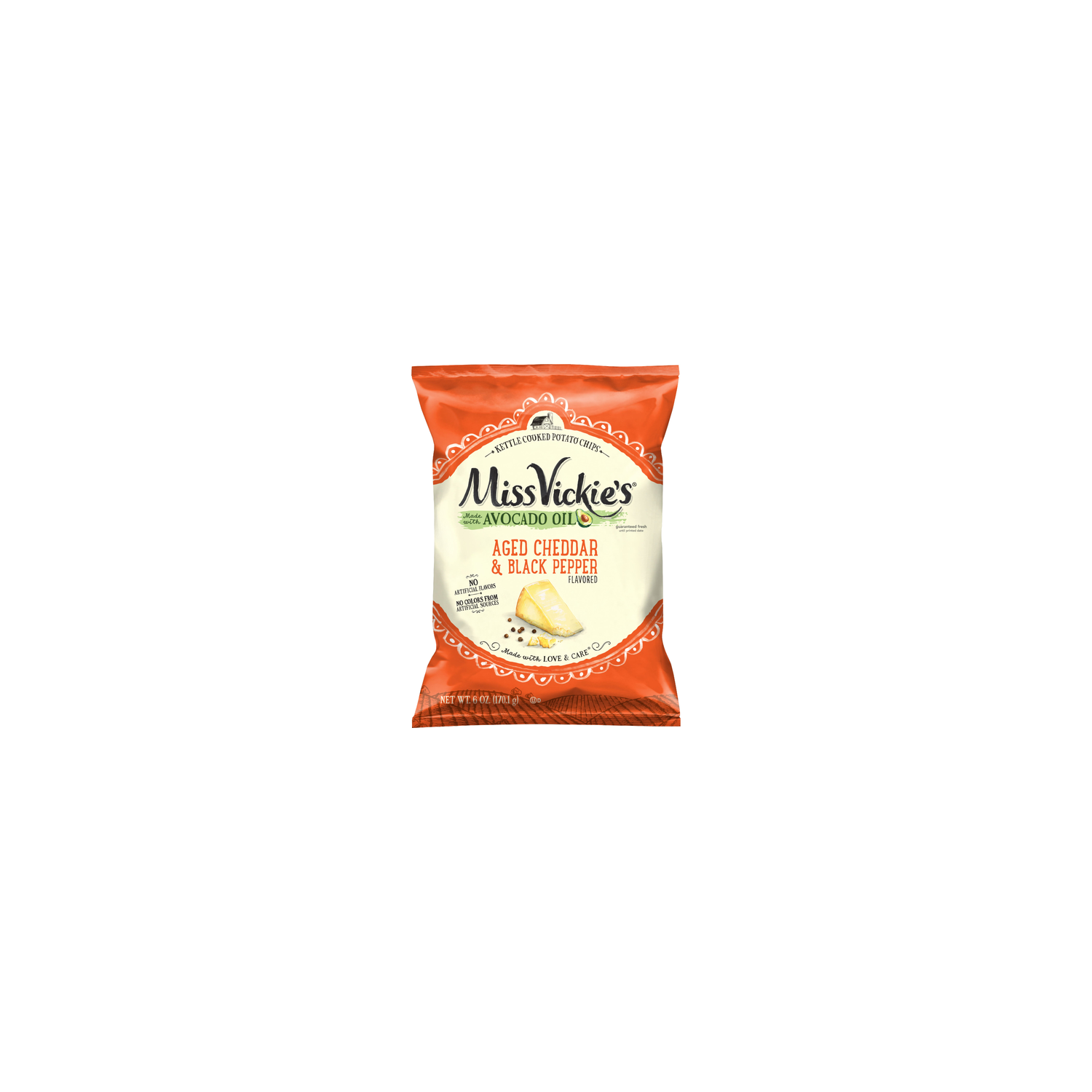 Miss Vickie's Potato Chips Aged Cheddar & Black Pepper - 6 Ounce Image 1 of 3