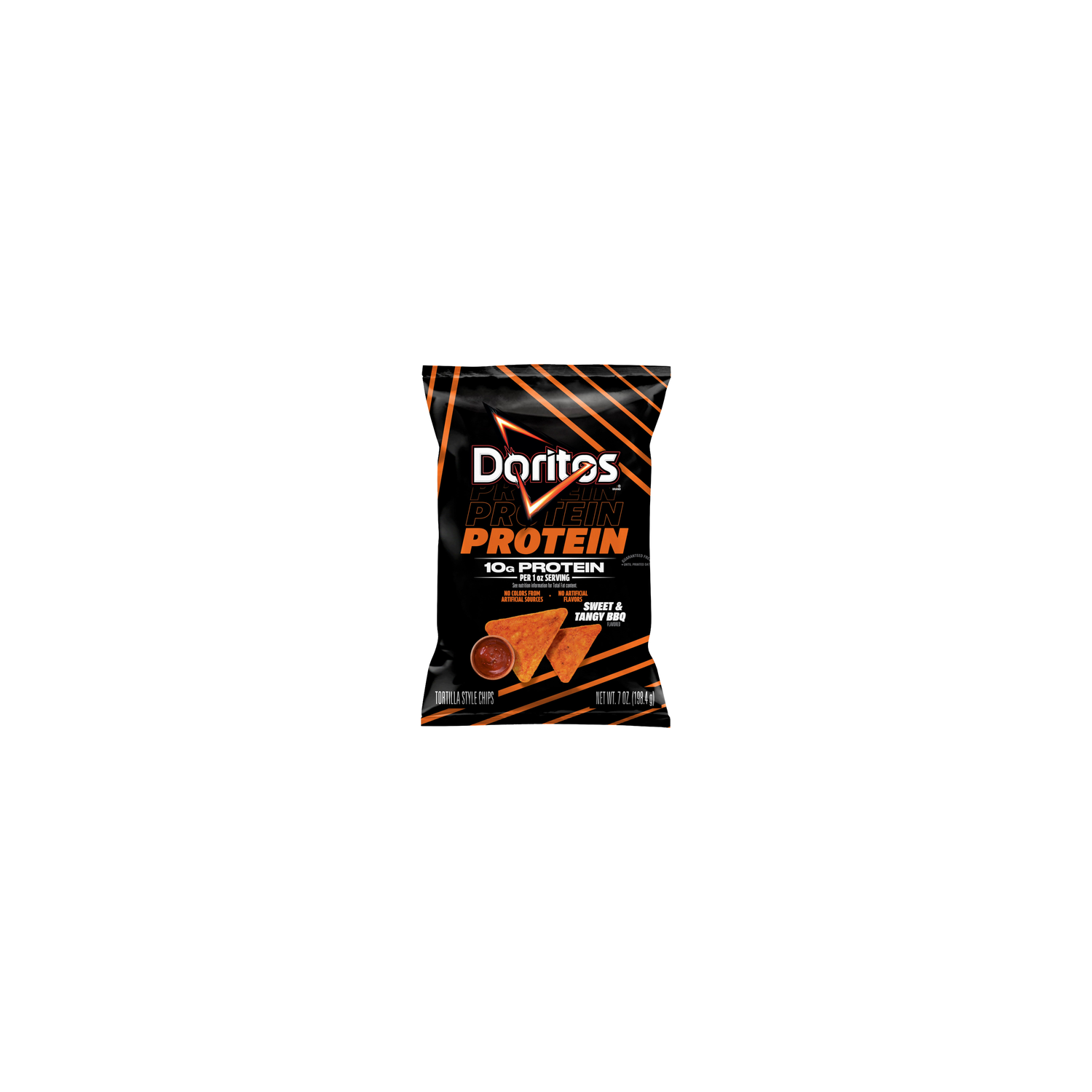 Doritos Protein Tortilla Style Chips Sweet & Tangy BBQ Flavored - 7 Ounce Image 1 of 3