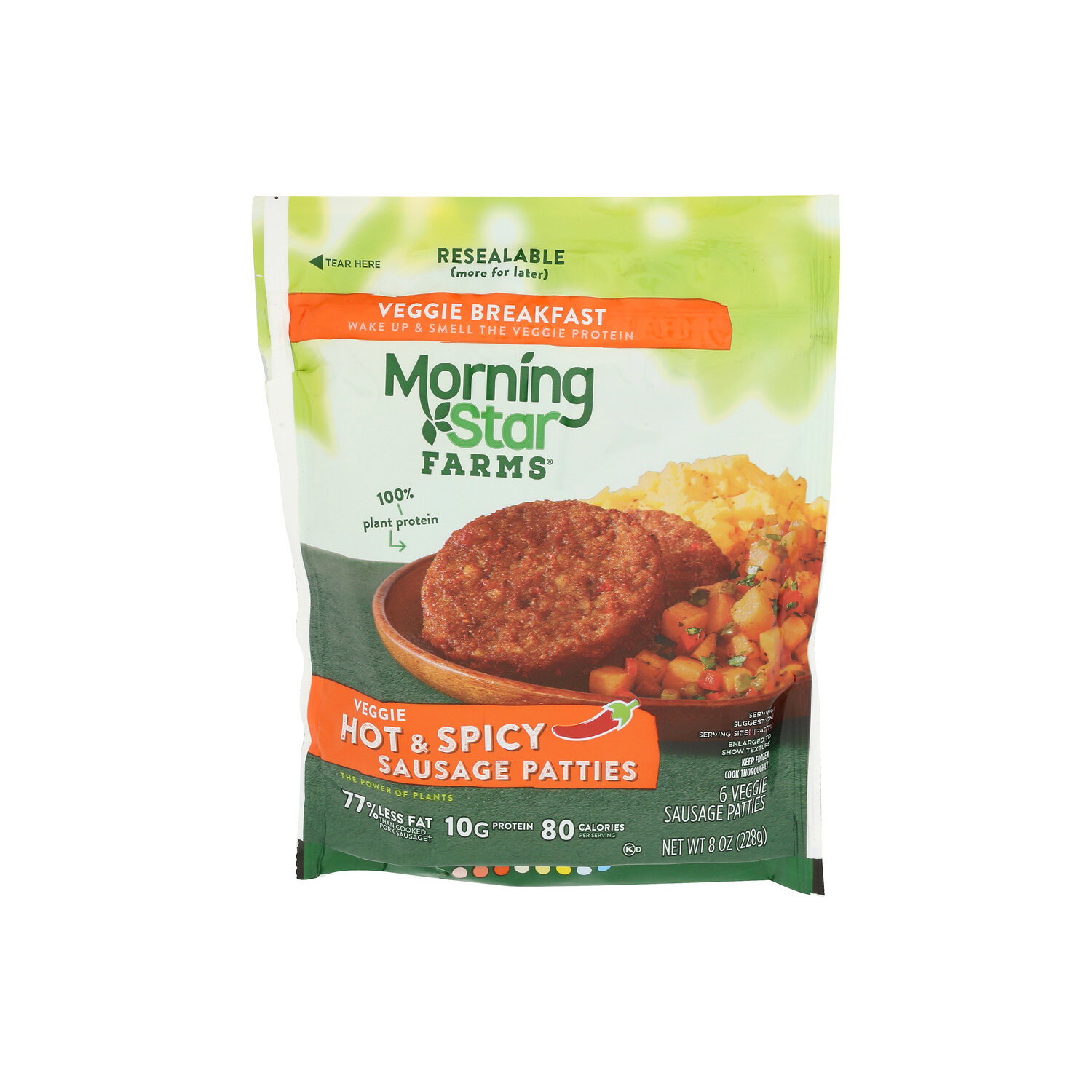 Morning Star Farms Veggie Hot & Spicy Sausage Patties - 1.333 Ounce - 6 Count Image 1 of 4