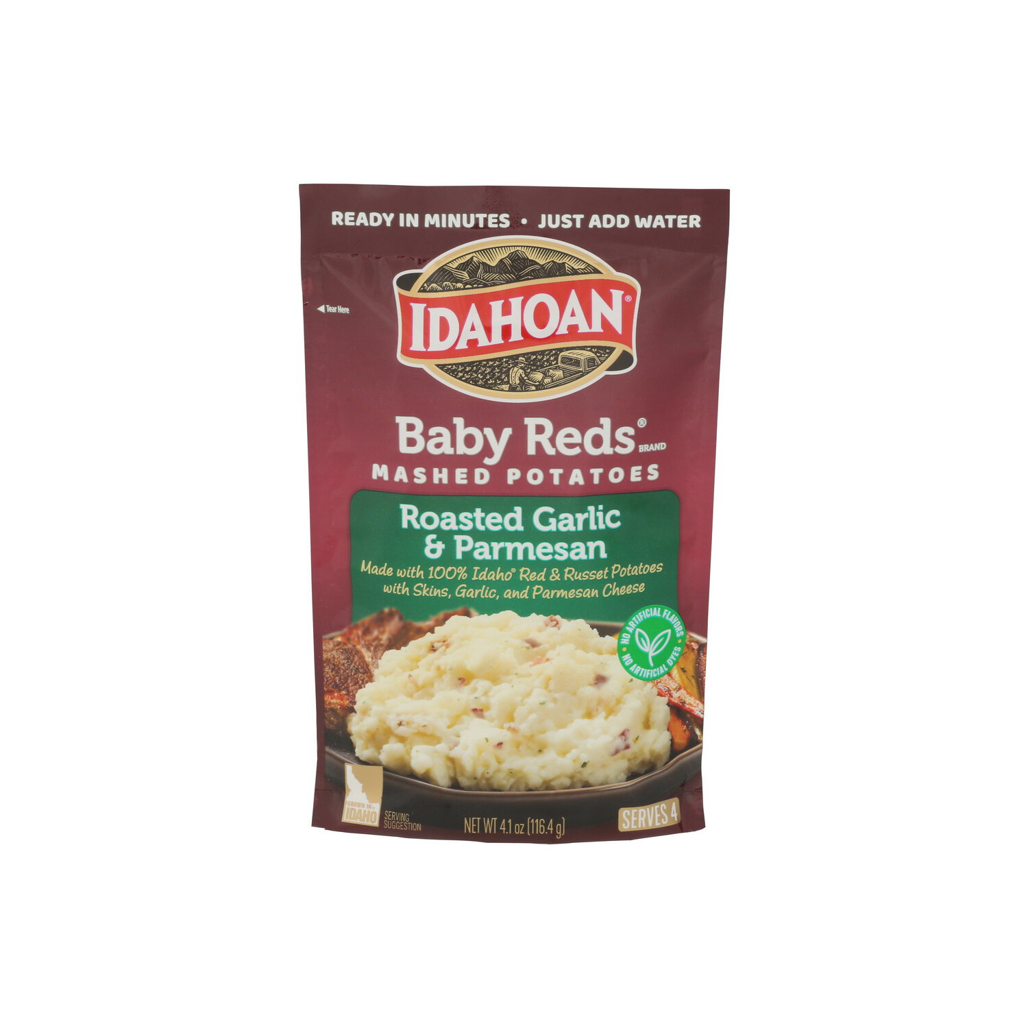 Idahoan Roasted Garlic & Parmesan Mashed Potatoes - 1.025 Ounce - 4 Count Image 1 of 4