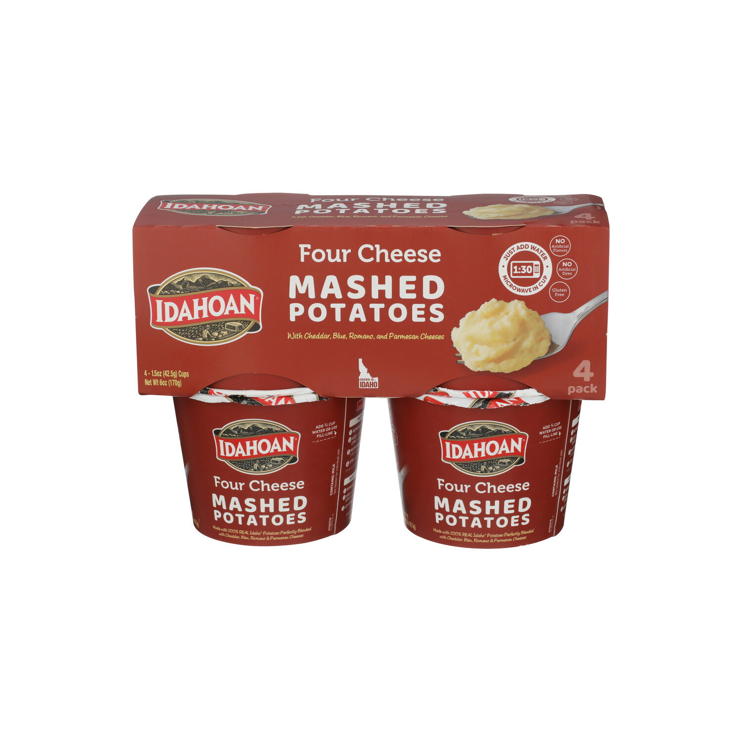 Idahoan Four Cheese Mashed Potato Cups - 1.5 Ounce - 4 Count Image 1 of 4