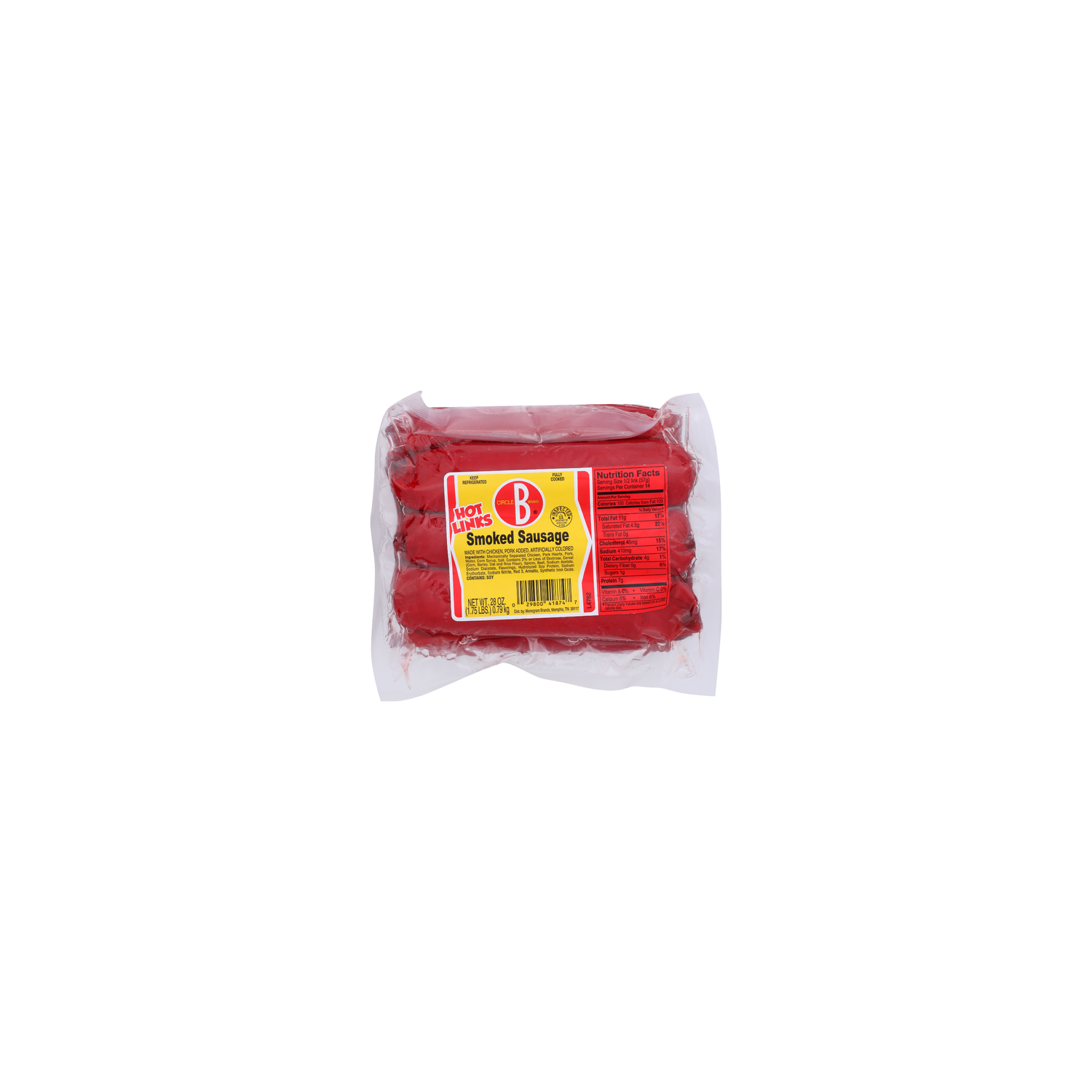 Circle B Brand Smoked Sausage - 28 Ounce Image 1 of 4