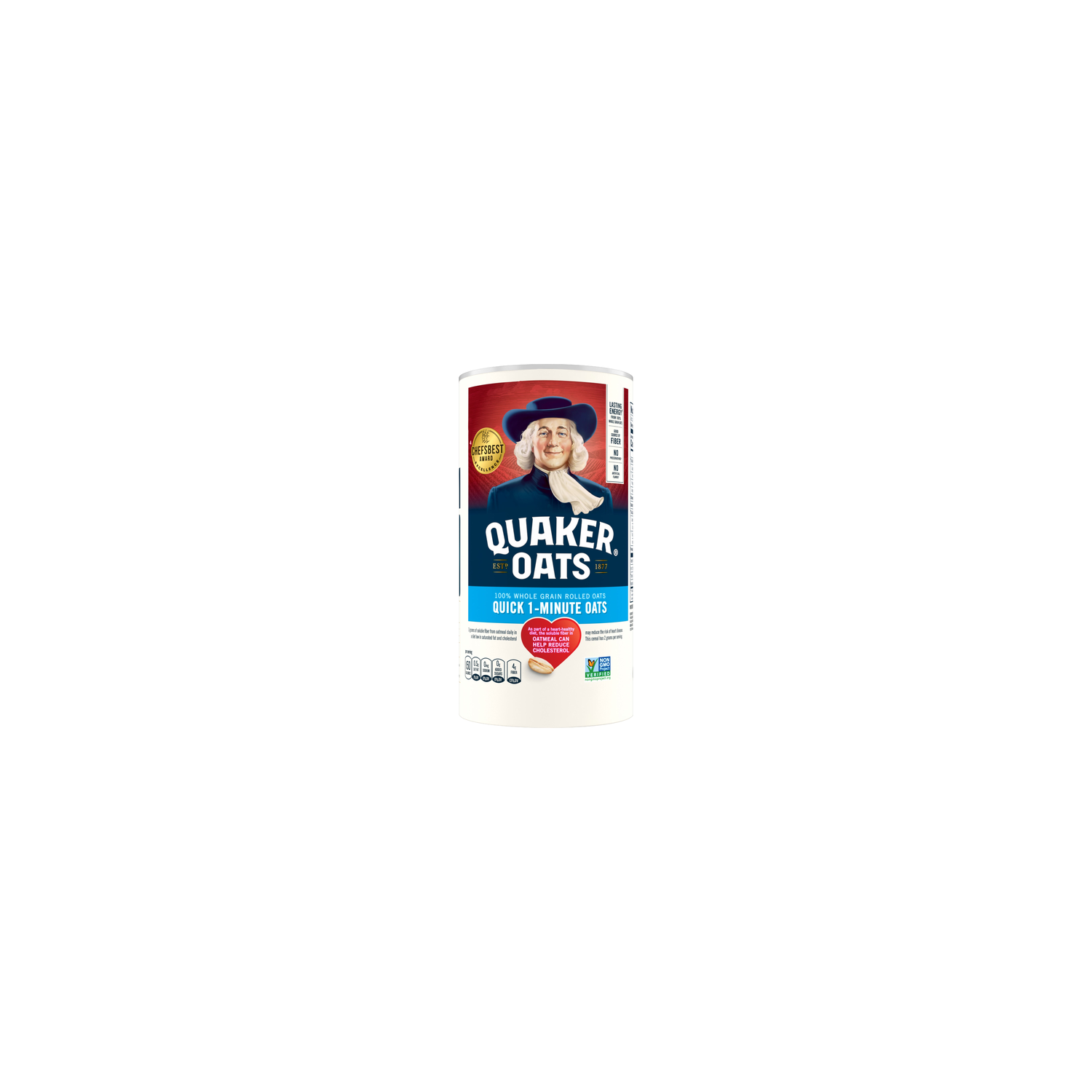 Quaker Whole Grain Oats Quick 1-Minute - 510 Gram Image 1 of 3