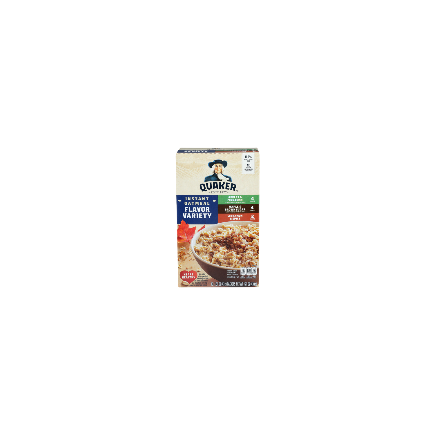 Quaker Flavor Variety Instant Oatmeal - 1.51 Ounce - 10 Count Image 1 of 4