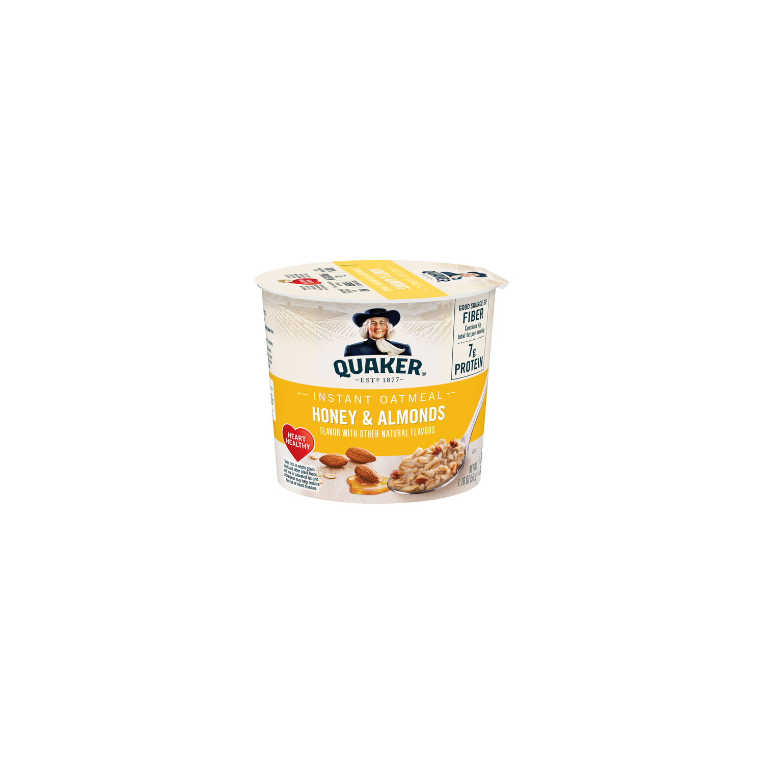 Quaker Instant Oatmeal Honey & Almonds Cup - 1.76 Ounce Image 1 of 3