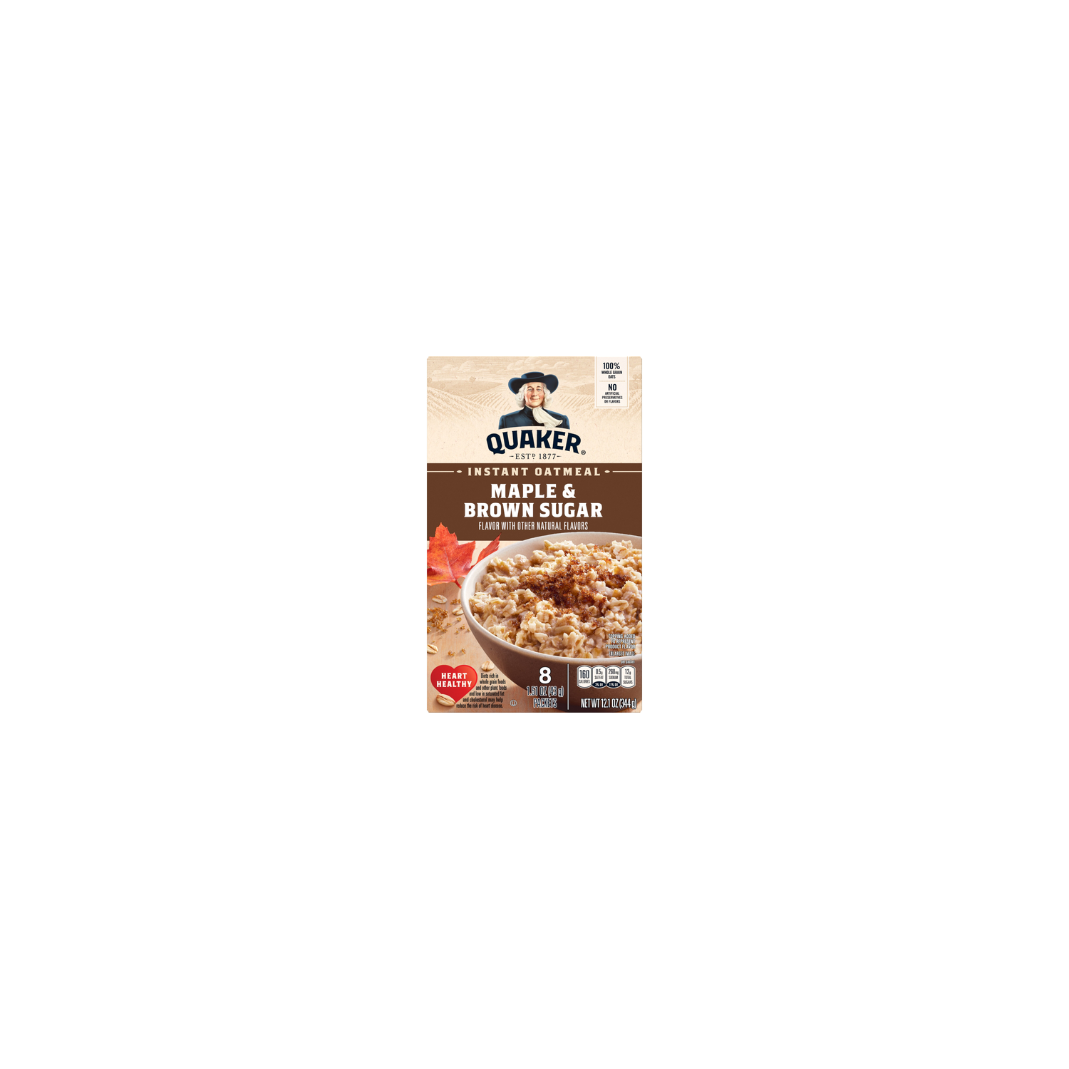 Quaker Instant Oatmeal Maple & Brown Sugar - 12.1 Ounce Image 1 of 3