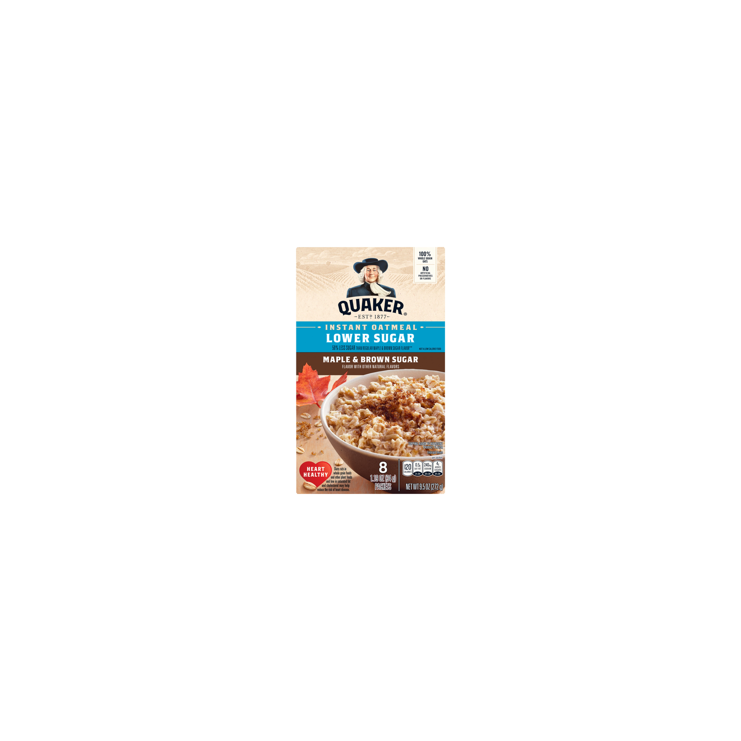 Quaker Instant Oatmeal Maple & Brown Sugar - 9.5 Ounce Image 1 of 3