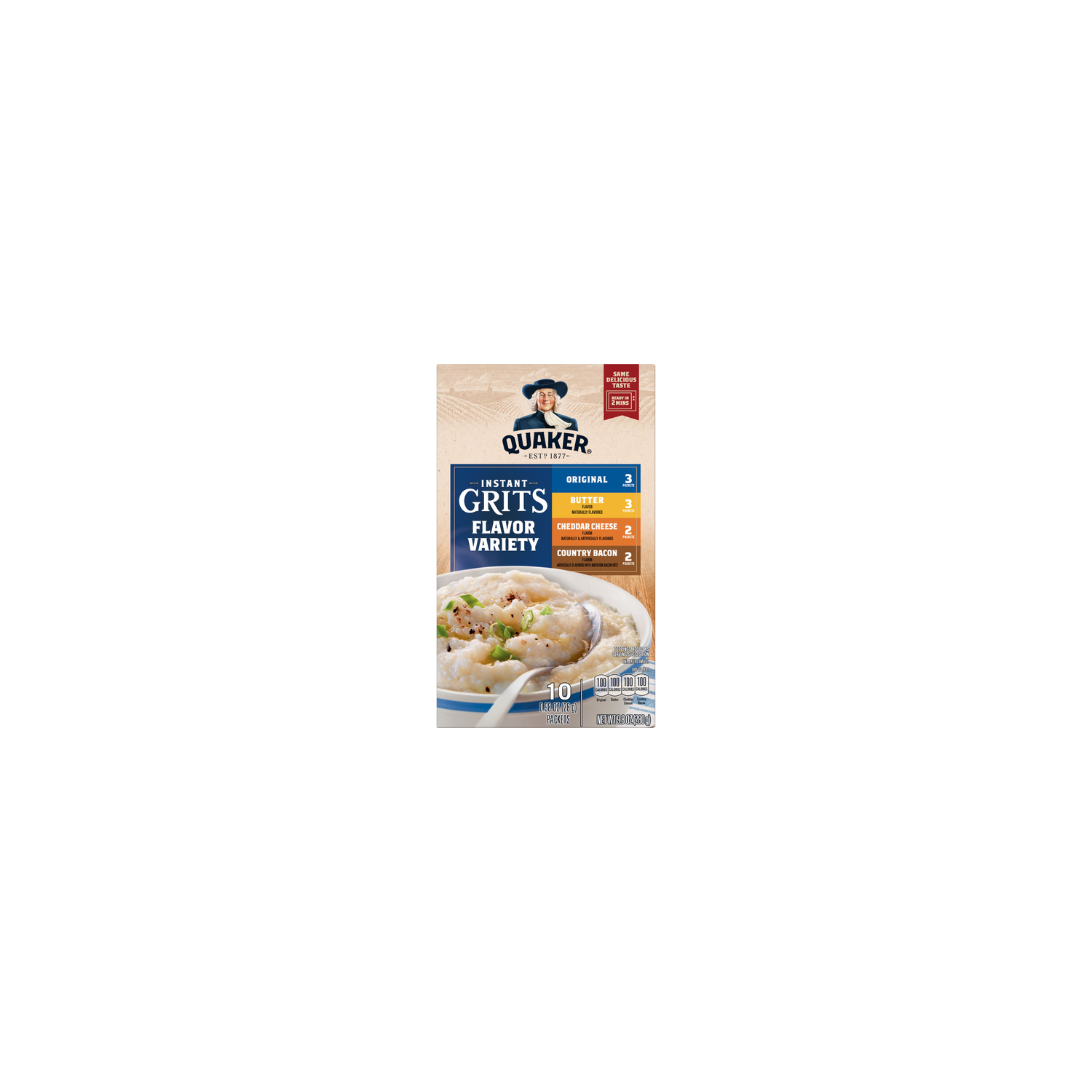 Quaker Instant Grits Flavor Variety Pack - 9.8 Ounce Image 1 of 3