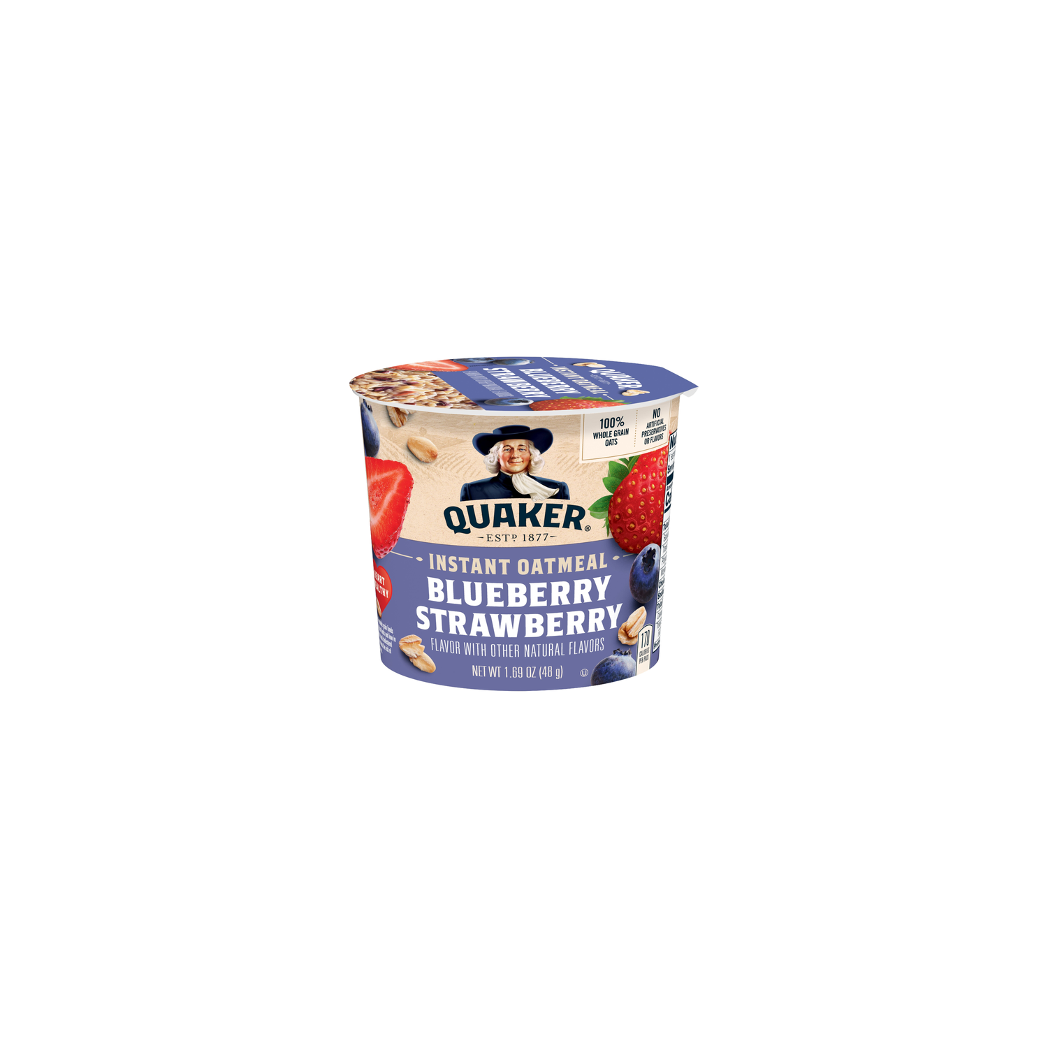 Quaker Instant Oatmeal Blueberry Strawberry - 1.69 Ounce Image 1 of 3