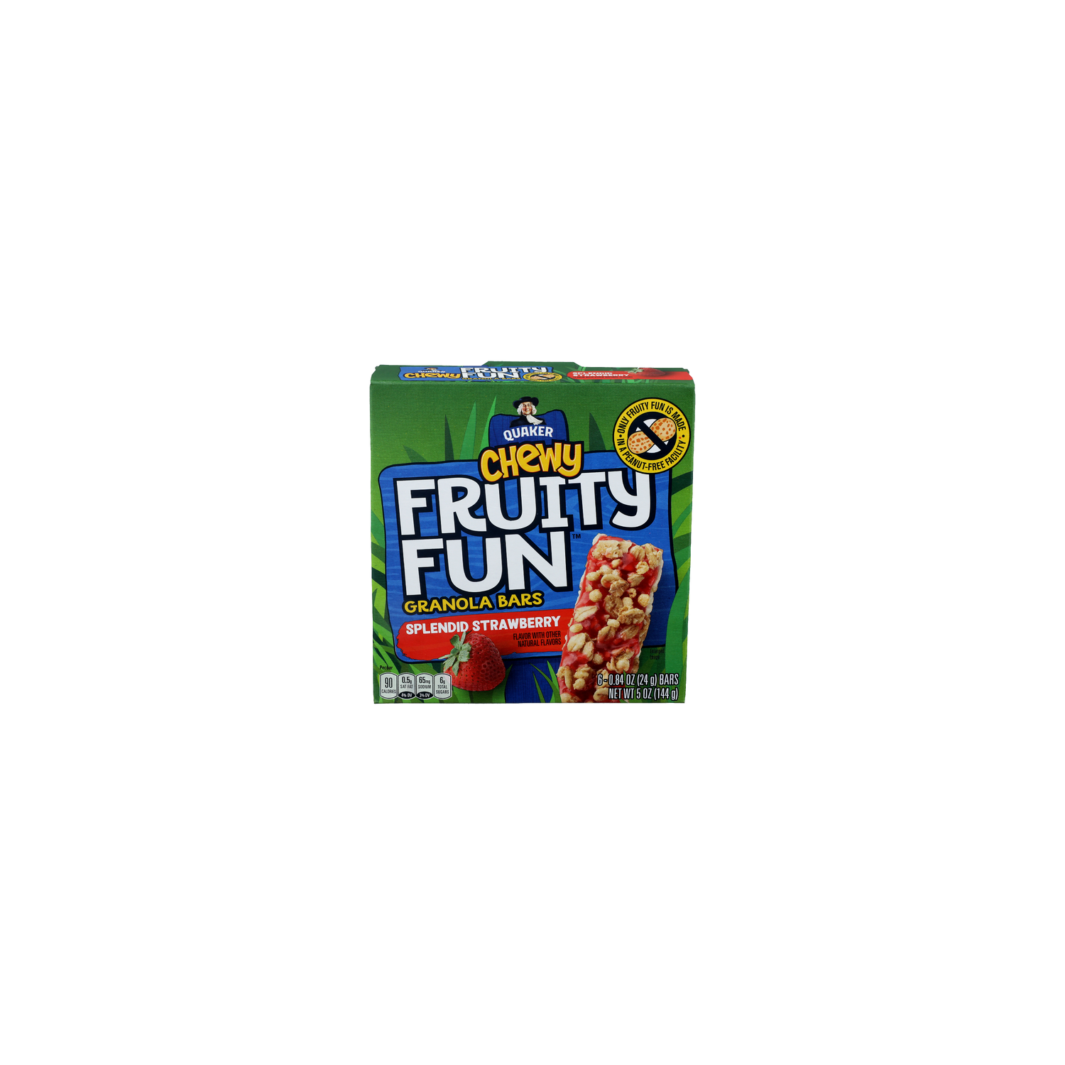 Quaker Chewy Splendid Strawberry Granola Bars Fruity Fun - 0.833 Ounce - 6 Count Image 1 of 4