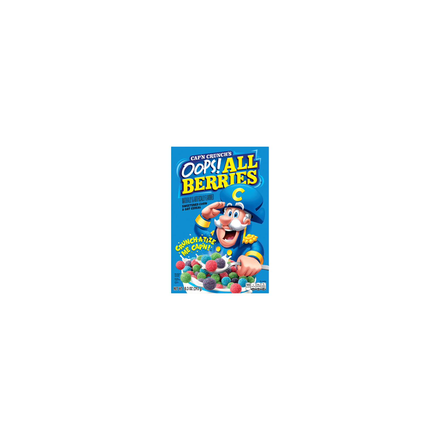 Cap'n Crunch 's Sweetened Corn & Oat Cereal All Berries Naturally & Artificially Flavored - 10.3 Ounce Image 1 of 3
