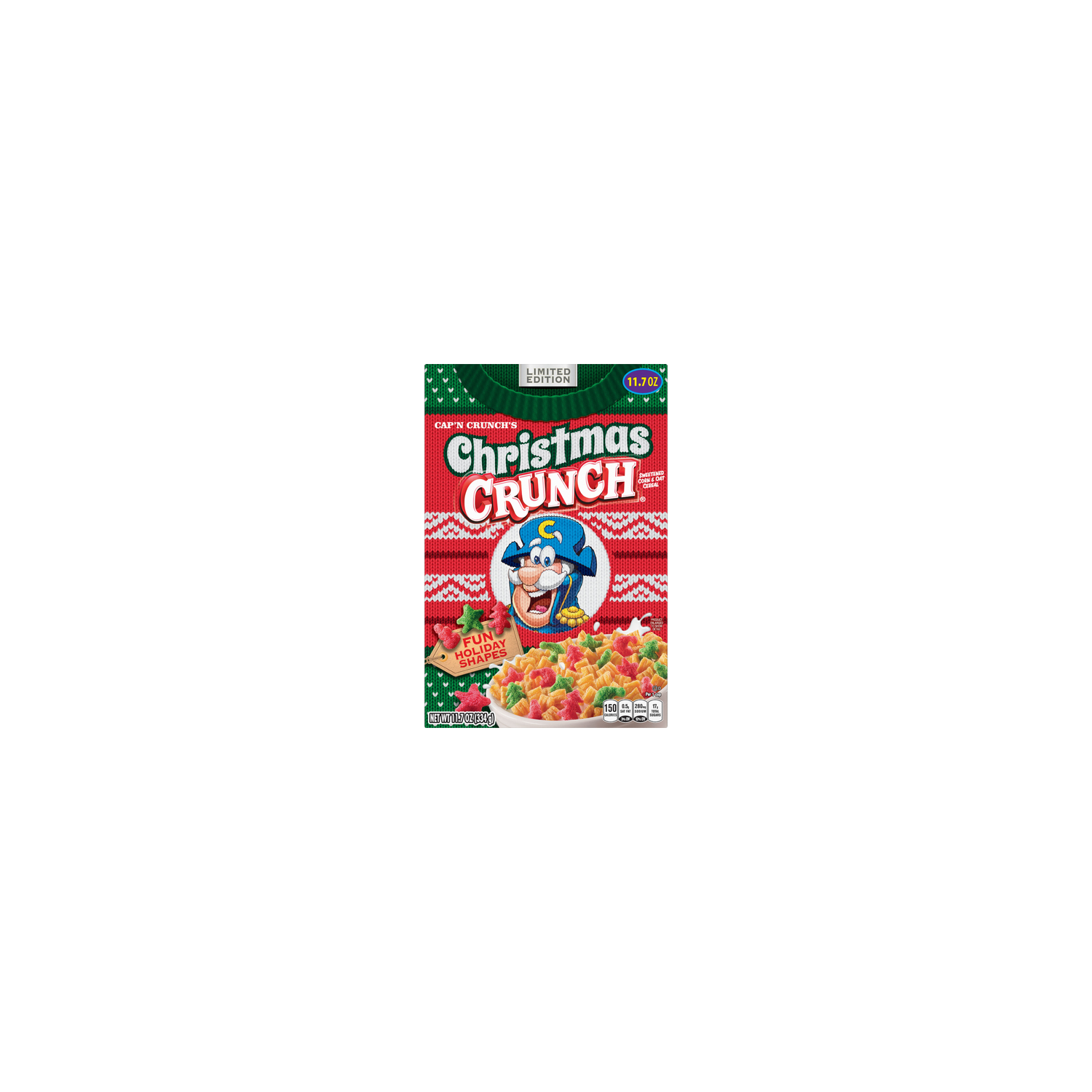 Cap'n Crunch 's Sweetened Corn & Oat Cereal Christmas - 11.7 Ounce Image 1 of 3