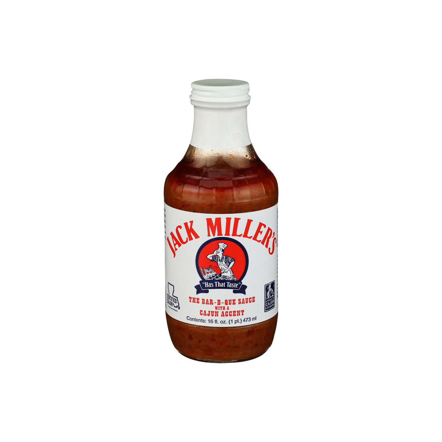 Jack MILLER's Rich Bold Aromatic Cajun Style BBQ Sauce Thick And Chunky - 16 Fluid Ounce Image 1 of 4