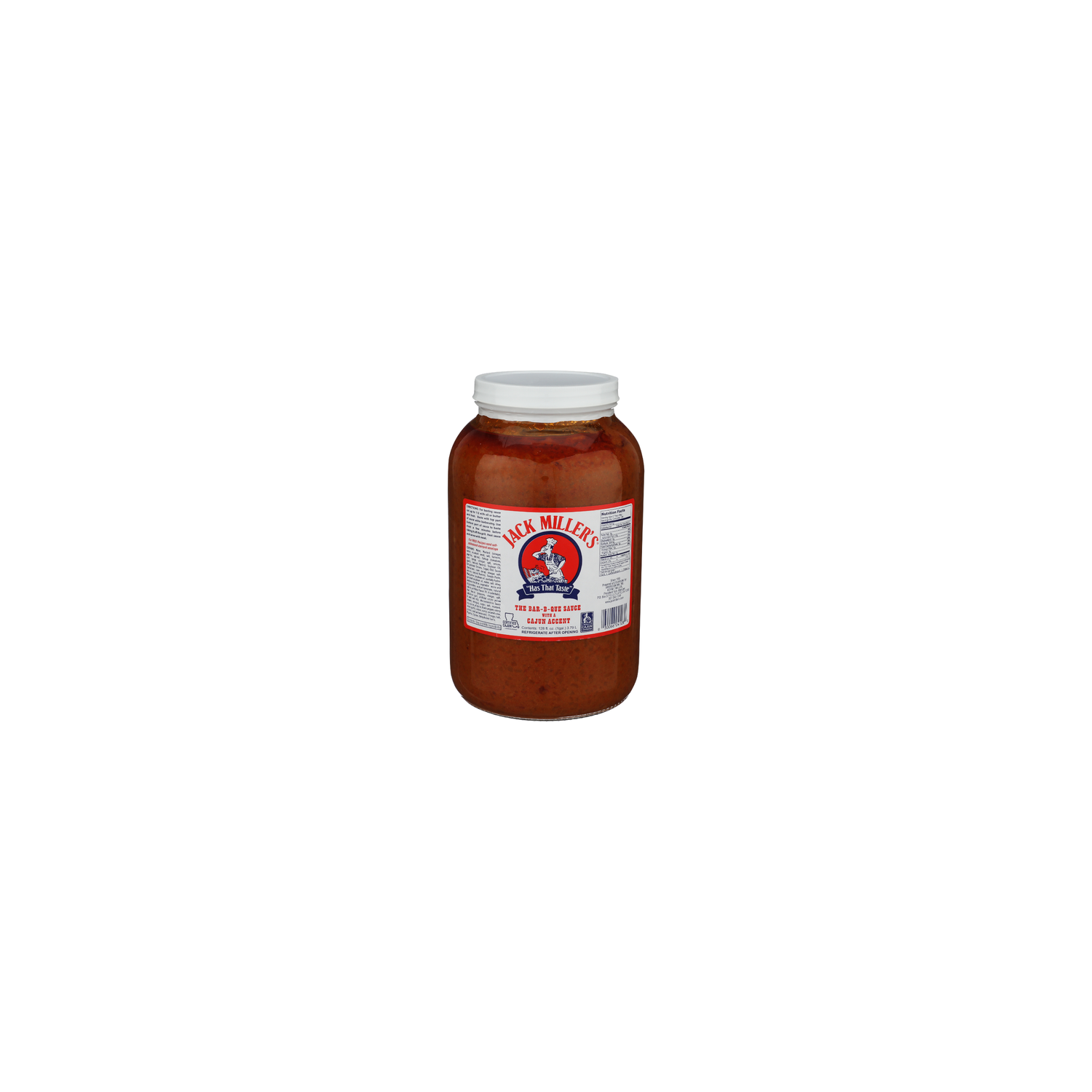 Jack MILLER's Rich Bold Aromatic Cajun Style BBQ Sauce Thick And Chunky - 128 Fluid Ounce Image 1 of 4