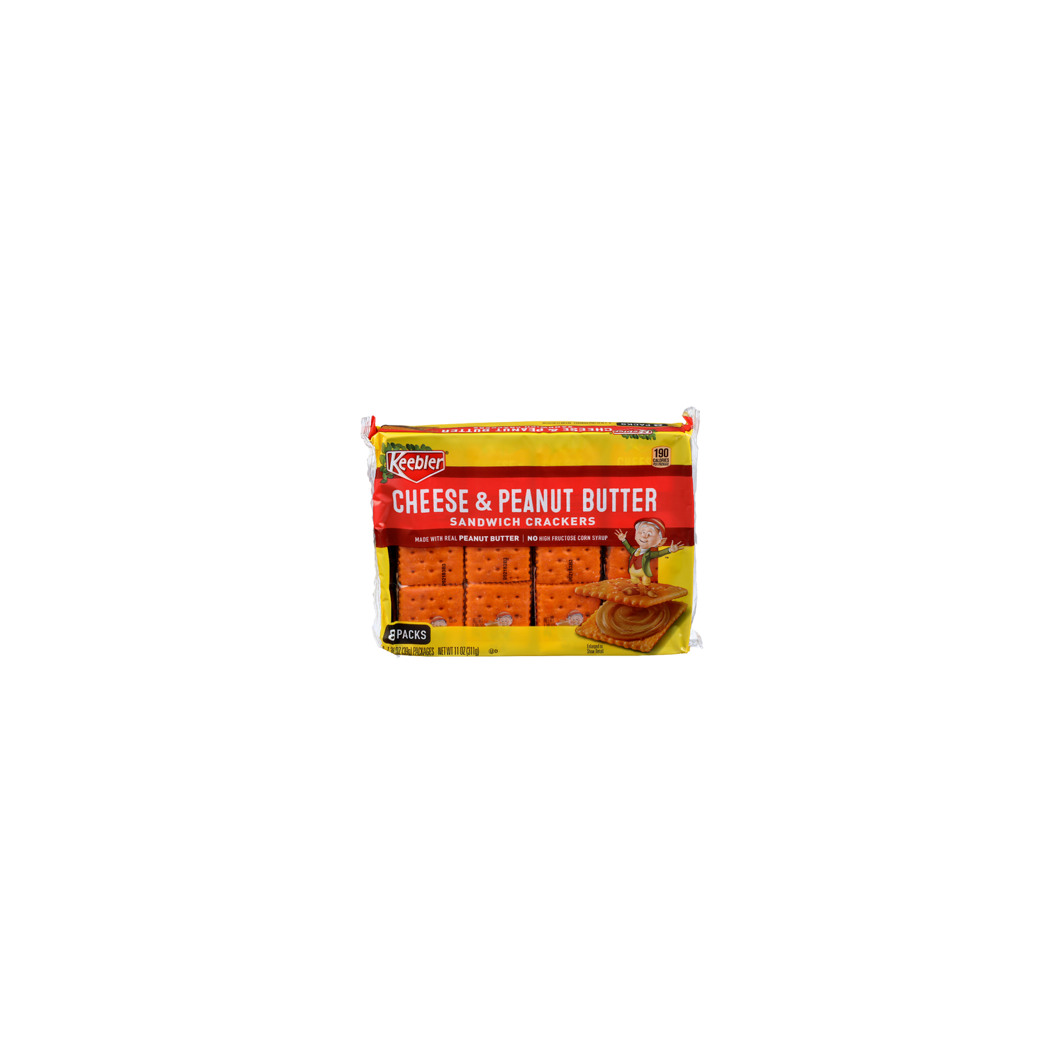 Keebler Cheese & Peanut Butter Sandwich Crackers - 1.375 Ounce - 8 Count Image 1 of 4