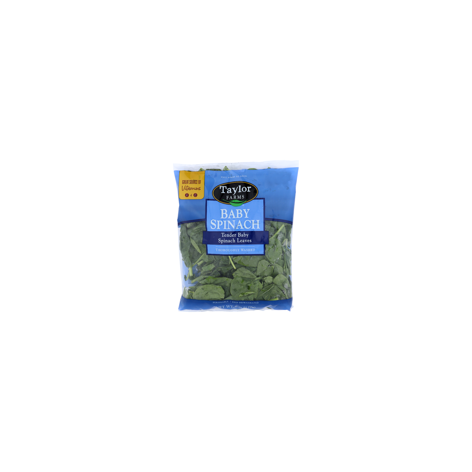 Taylor Farms Tender Baby Spinach Leaves - 6 Ounce Image 1 of 4