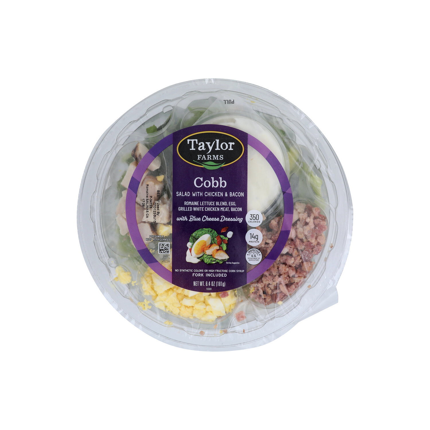 Taylor Farms Salad, With Chicken & Bacon, Cobb - 6.4 Ounce Image 1 of 4