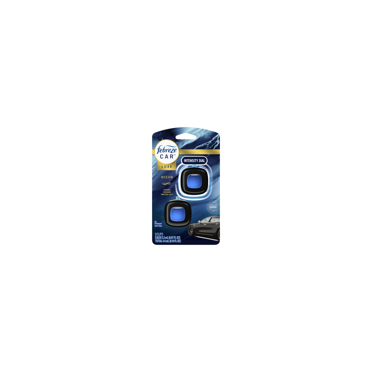 Febreze Car Air Freshener Odor-Fighting Automotive Vent Clip Ocn - 0.14 Ounce Image 1 of 2