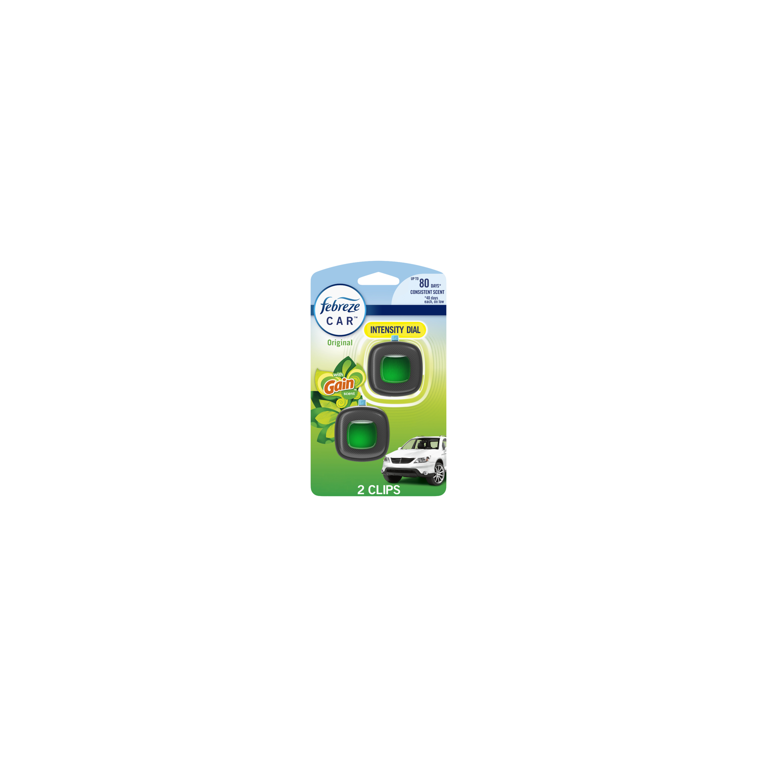Febreze Car Air Freshener, Odor-Fighting Automotive Vent Clip, Gain Original Scent - 0.13 Ounce Image 1 of 2