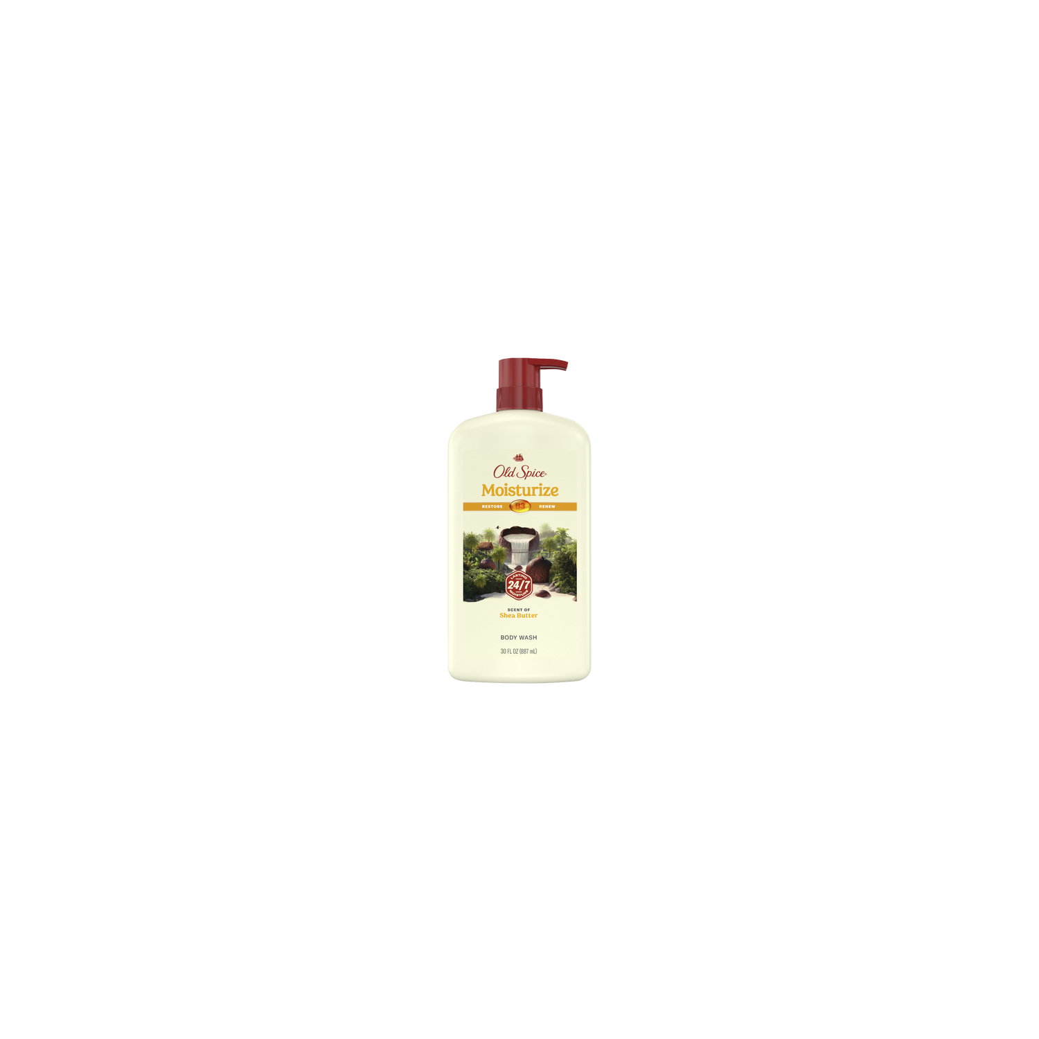 Old Spice Men's Body Wash Moisturize With Shea Butter - 30 Fluid Ounce Image 1 of 2
