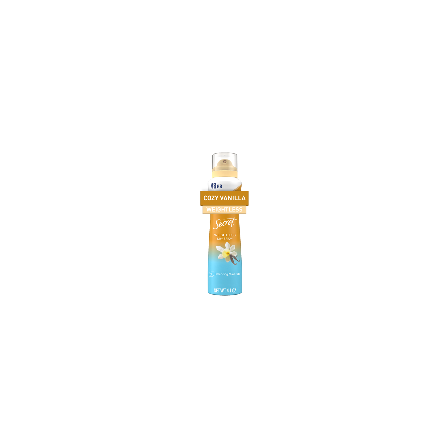Secret Vanilla Scent Weightless Dry Spray Aluminum Chilorohydrate Antiperspirant Deodorant - 4.1 Ounce Image 1 of 2
