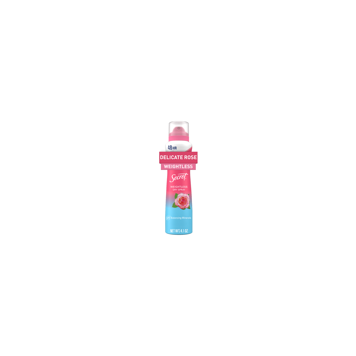 Secret Rose Scent Weightless Dry Spray Aluminum Chilorohydrate Antiperspirant Deodorant - 4.1 Ounce Image 1 of 2