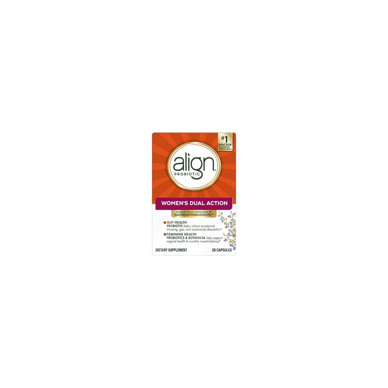 Align Probiotic Women’s Dual Action Supplement Capsules - 28 Count Image 1 of 2