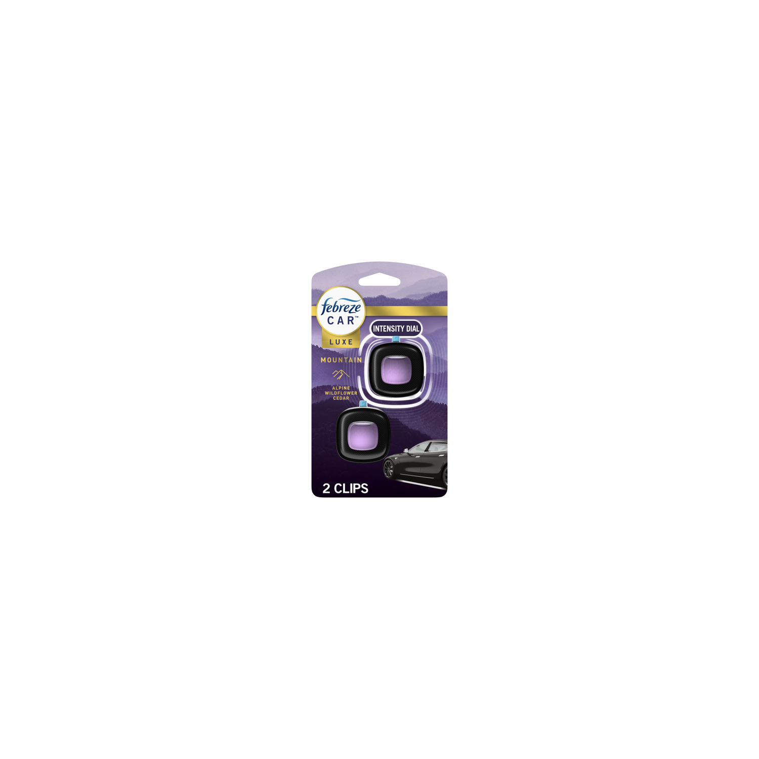 Febreze Car Air Freshener, Odor-Fighting Automotive Vent Clip, Mountain Scent - 0.14 Ounce Image 1 of 2