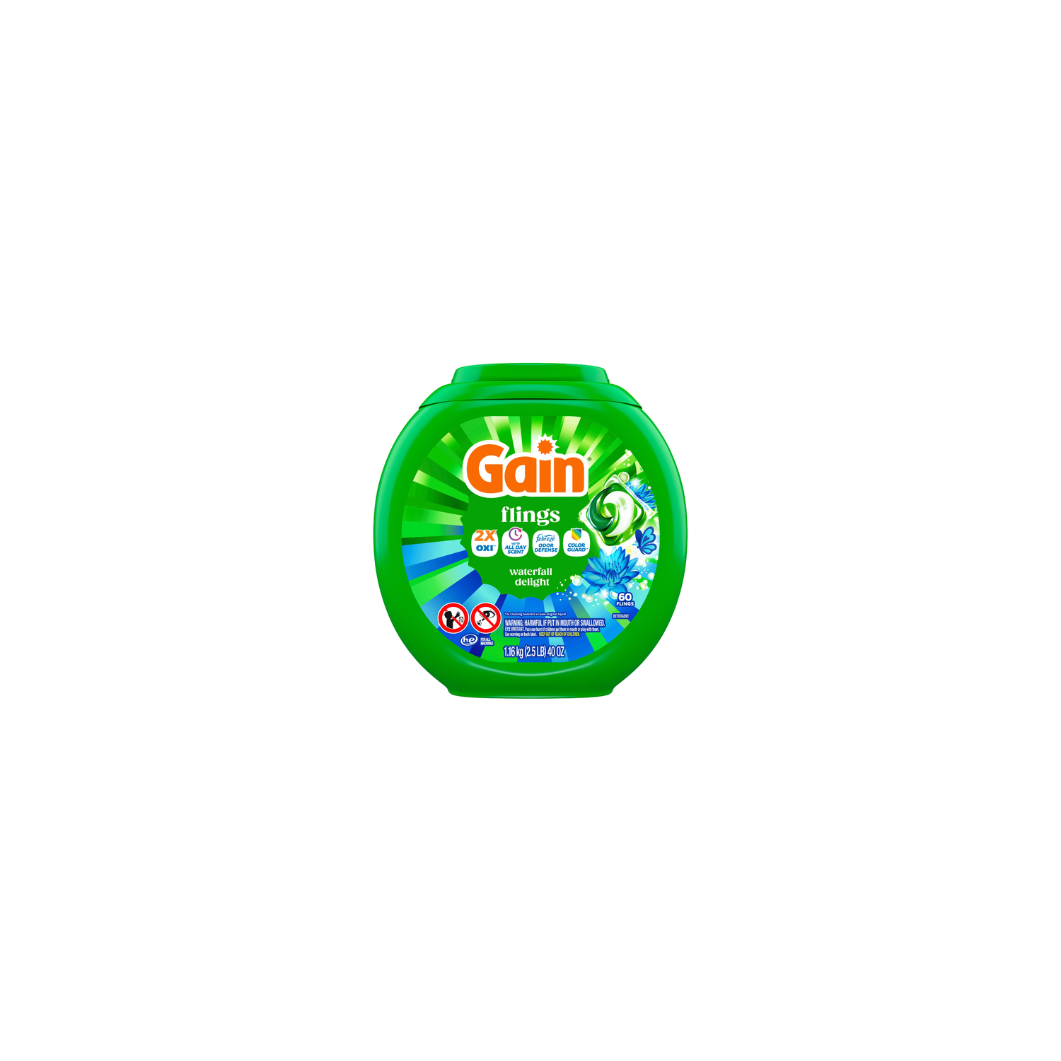 Gain Flings Ultra Oxi Laundry Detergent Pacs - 70 Count Image 1 of 2