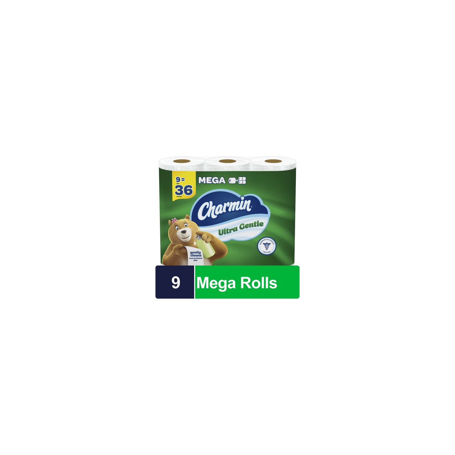 Charmin Ultra Gentle Toilet Paper, 9 Mega Rolls, 231 Sheets Per Roll - 9 Count Image 1 of 2