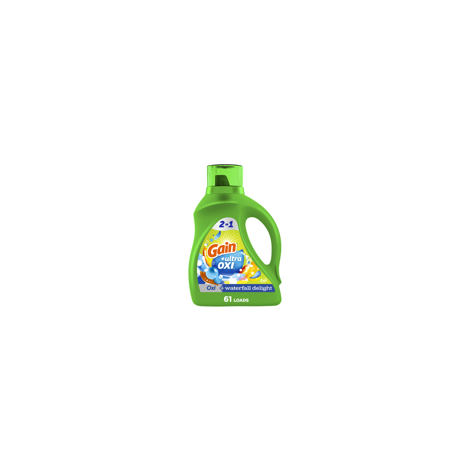 Gain Ultra Oxi Liquid Laundry Detergent, Waterfall Delight Scent, , 61 Loads, Detergent Soap, He Compatible - 88 Ounce Image 1 of 2