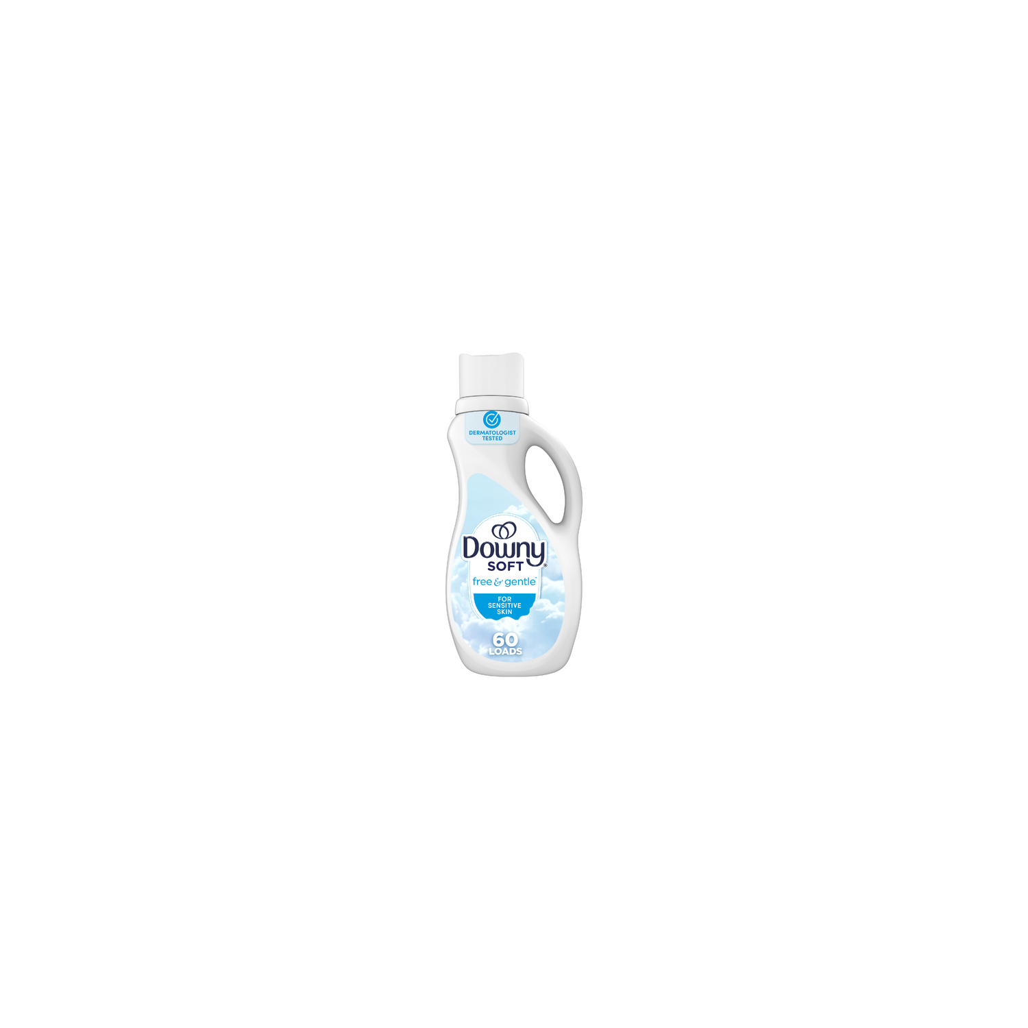 Downy Free & Gentle Liquid Fabric Softener, , 60 Loads, Hypoallergenic, Sensitive Skin Friendly Conditioner - 44 Ounce Image 1 of 2