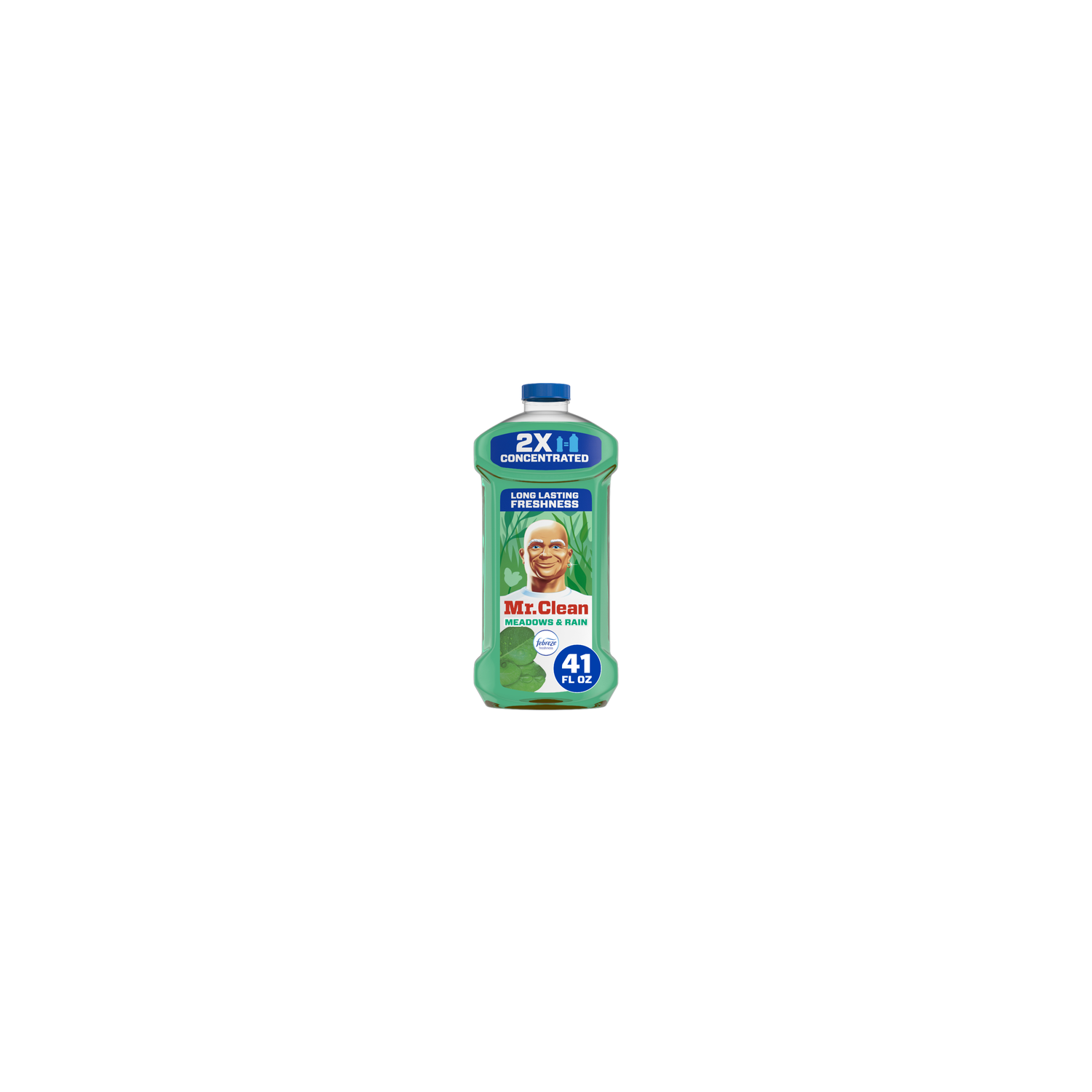 Mr. Clean All Purpose Cleaner, Floor Cleaner For Mopping, Cleaning Liquid, Meadows & Rain - 41 Ounce Image 1 of 2