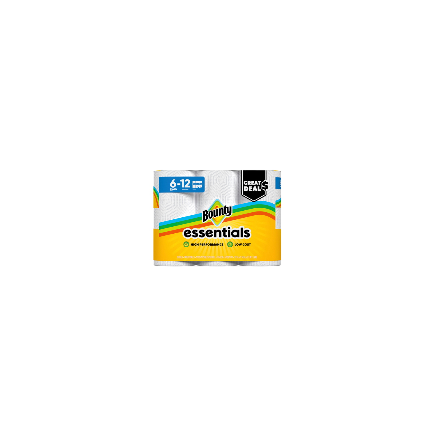 Bounty Essentials Select-A-Size White Paper Towels - 6 Count Image 1 of 2