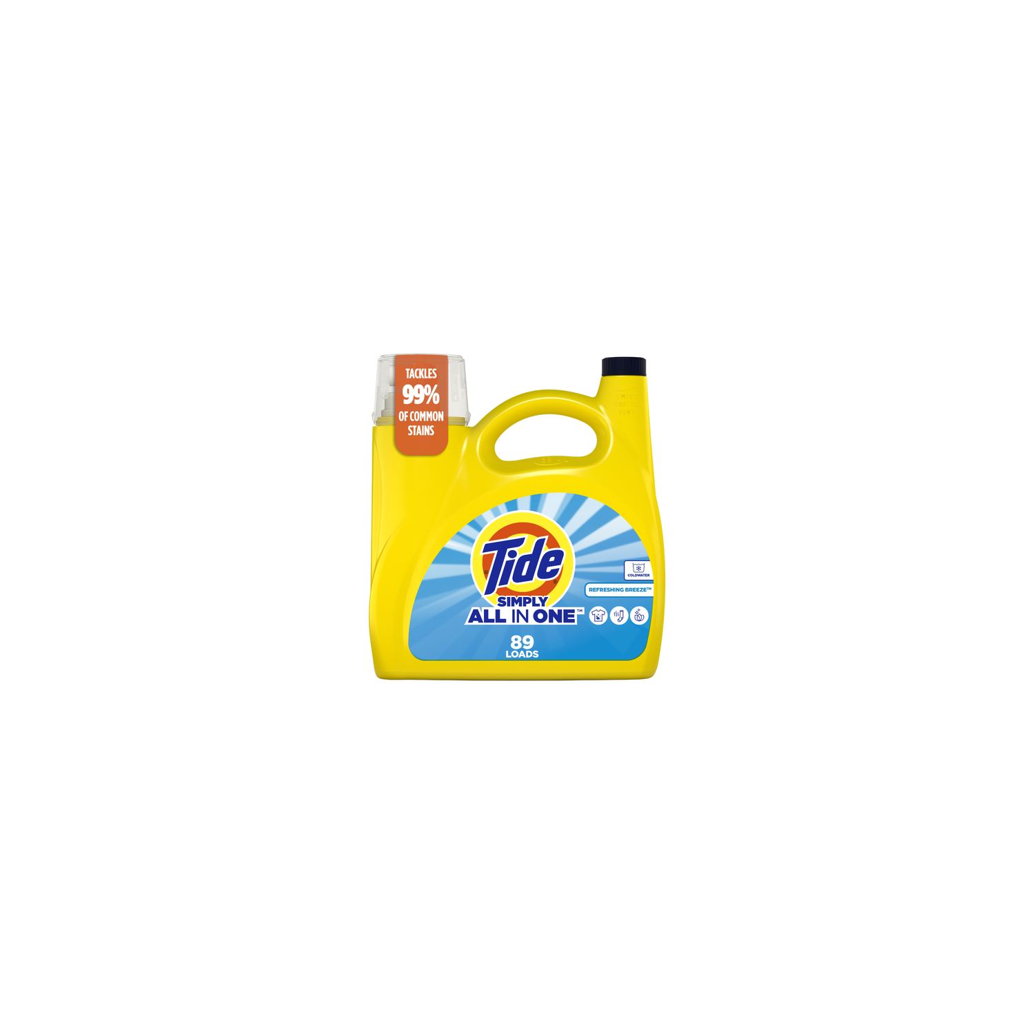 Tide Simply All-In-One Liquid Laundry Detergent, Refreshing Breeze Scent, 89 Loads - 117 Ounce Image 1 of 2