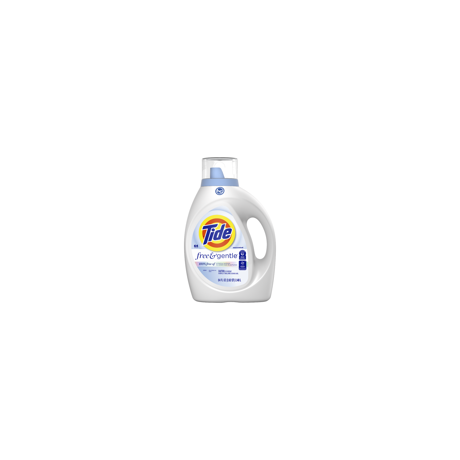 Tide Free & Gentle Liquid Laundry Detergent, 64 Loads - 84 Ounce Image 1 of 2