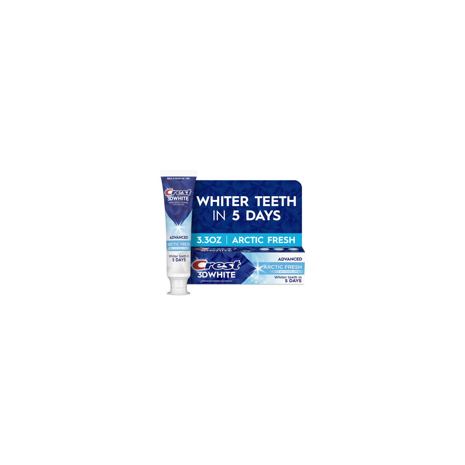 Crest 3DWhite Advanced Teeth Whitening Toothpaste, Arctic Fresh - 3.3 Ounce Image 1 of 2