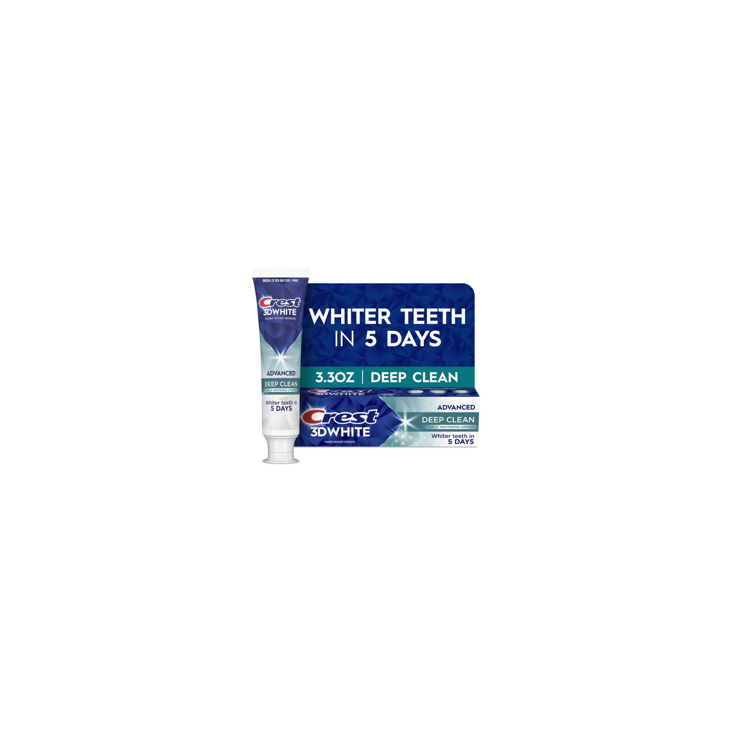 Crest 3DWhite Advanced Deep Clean Teeth Whitening Toothpaste - 3.3 Ounce Image 1 of 2