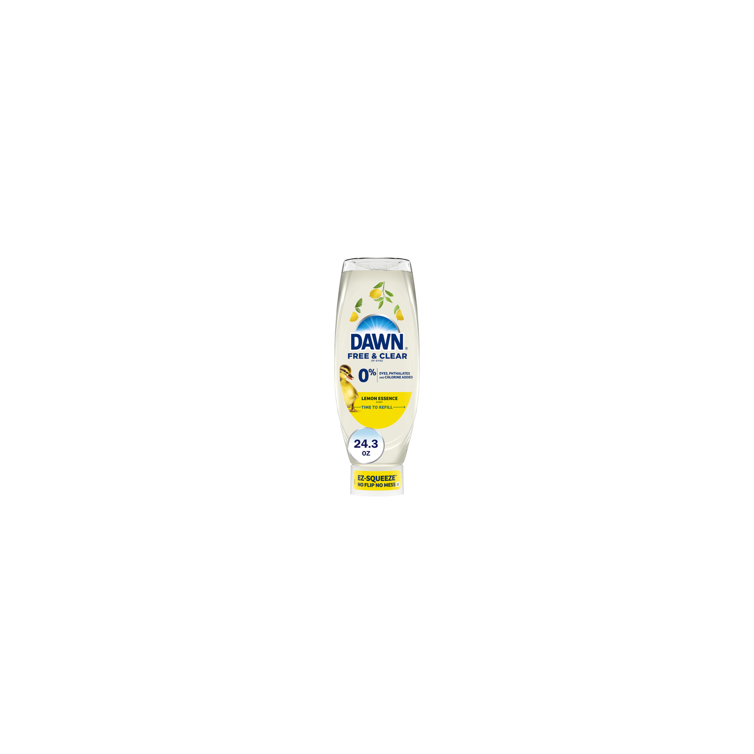 Dawn Free & Clear Ez-Squeeze Dish Soap Liquid, Dishwashing Grease Removal, Lemon - 24.3 Ounce Image 1 of 2