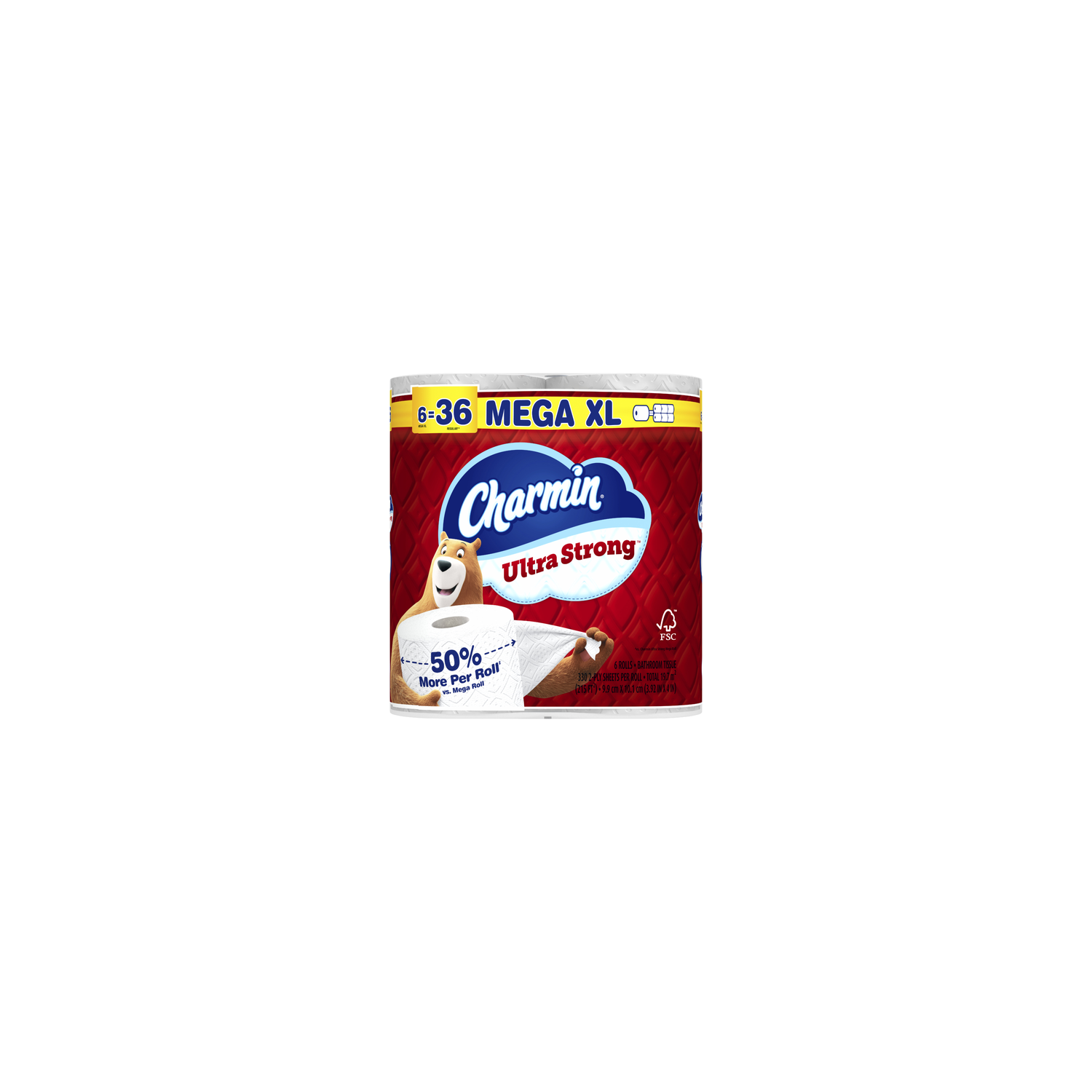 Charmin Ultra Strong Toilet Paper – 30 Mega Rolls – 2 Ply – 6600 Sheets