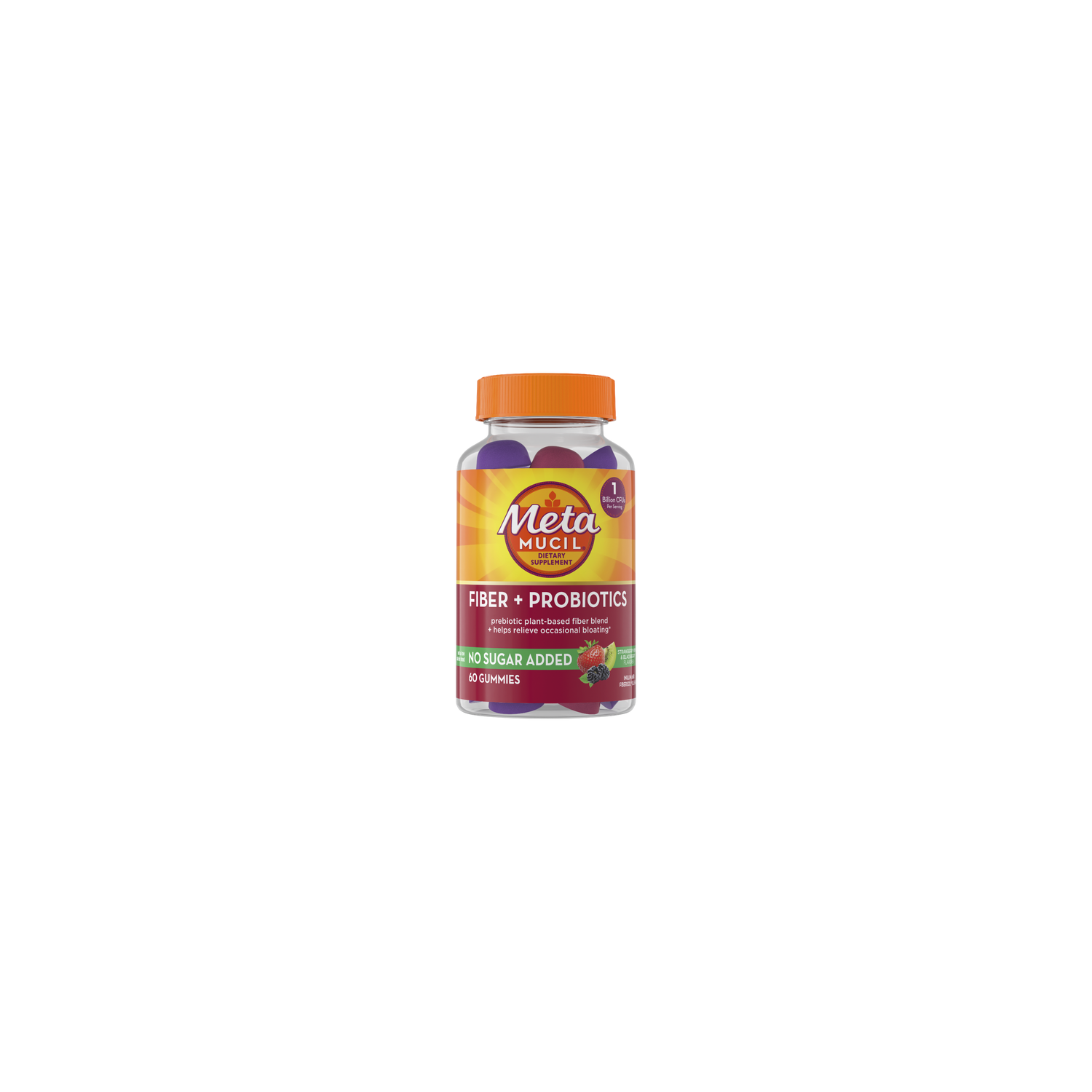 Metamucil Fiber Supplement Gummies With Probiotics - 60 Count