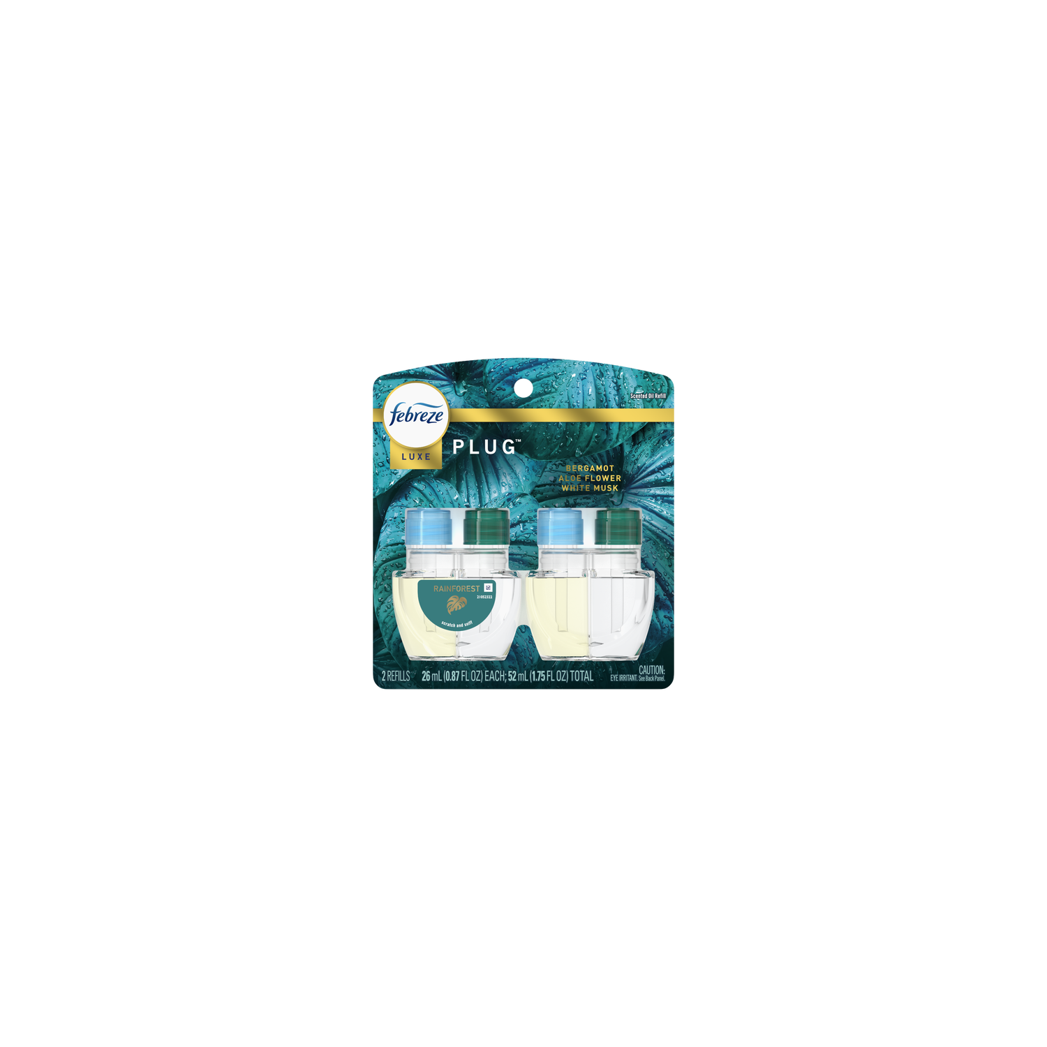 Febreze Plug In Air Freshener Scented Oil Refill Rainforest - 1.75 Ounce Image 1 of 2